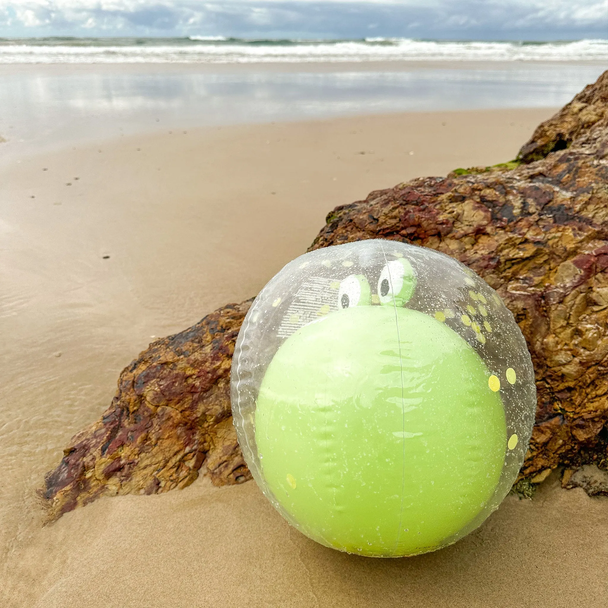 3D Inflatable Beach Ball | Cookie the Croc Light Khaki Sunnylife