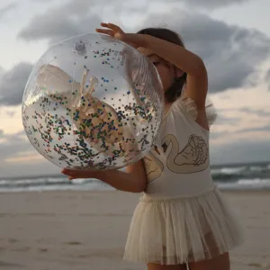 3D Inflatable Beach Ball | Cotton Candy Glitter Sunnylife