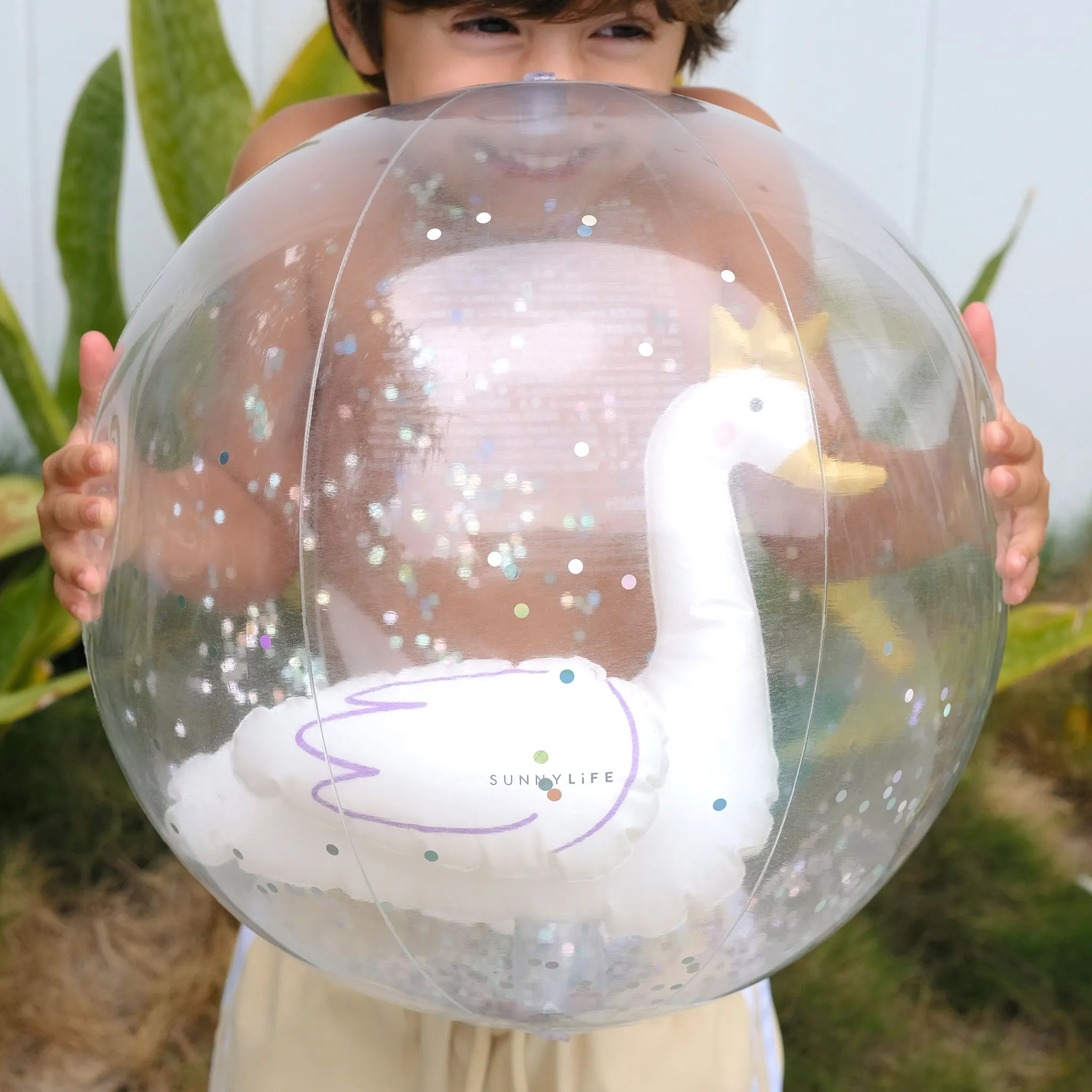 3D Inflatable Beach Ball | Princess Swan Multi Sunnylife