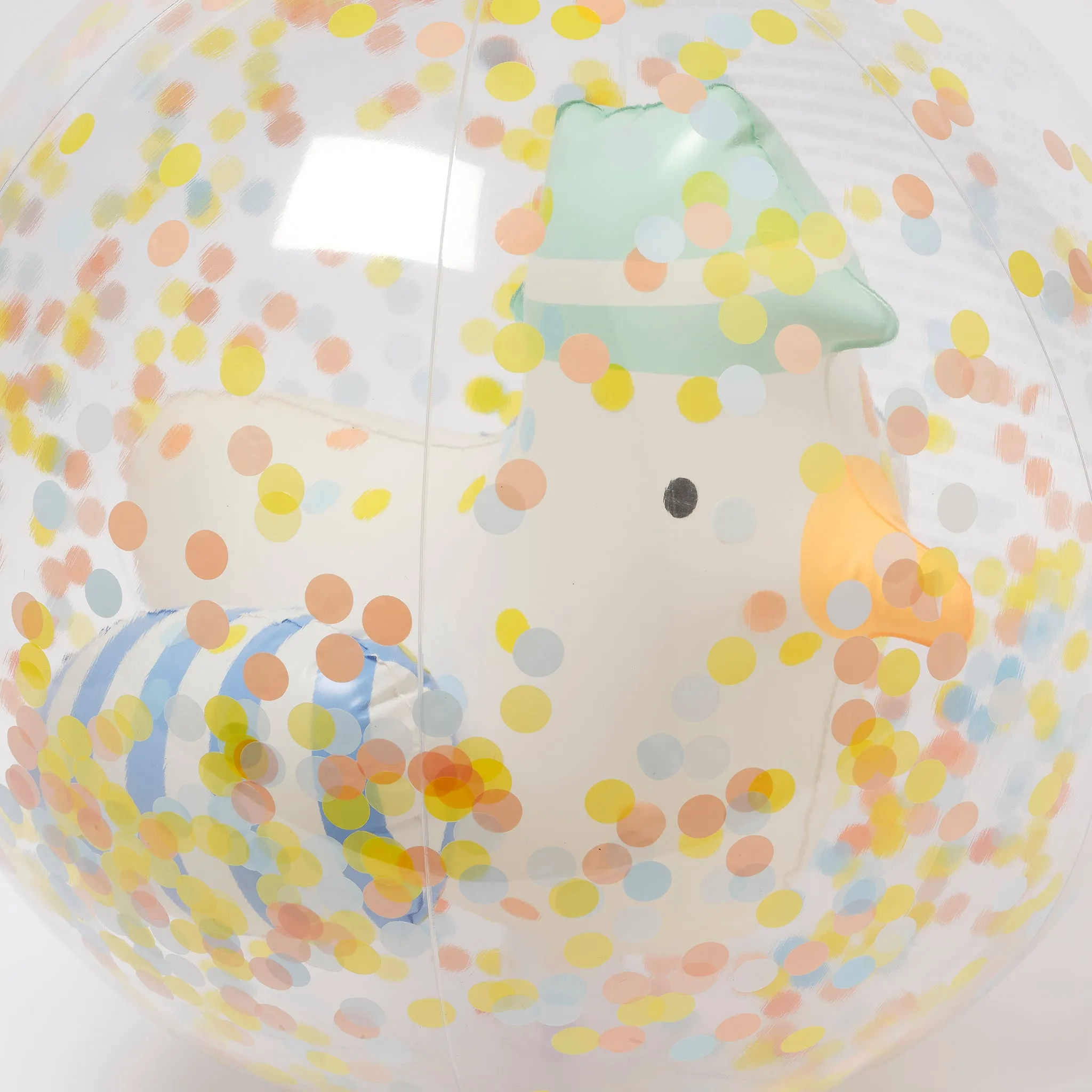 3D Inflatable Beach Ball | Sammy the Seagull Blue Stripe Sunnylife