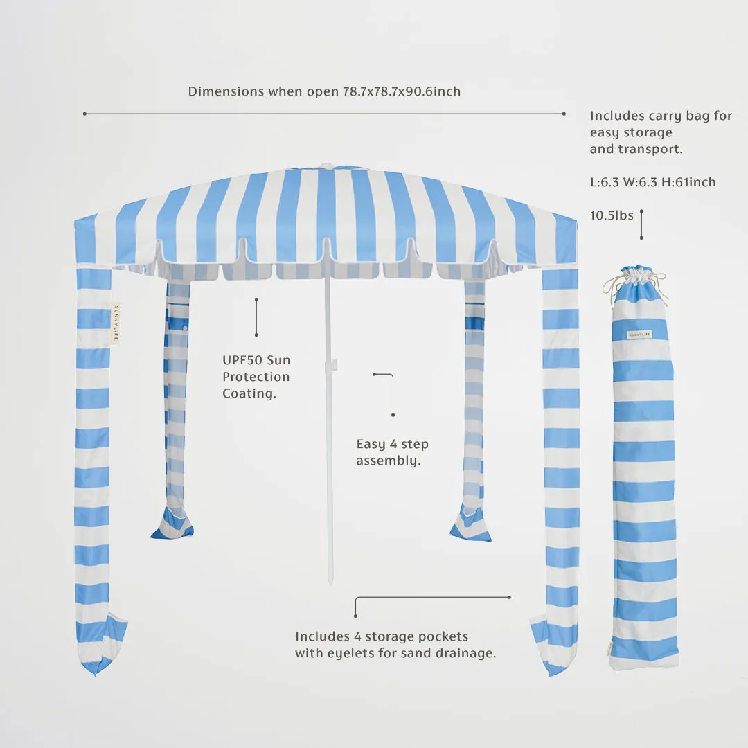 Beach Cabana | Le Weekend Mid Blue Cream Sunnylife
