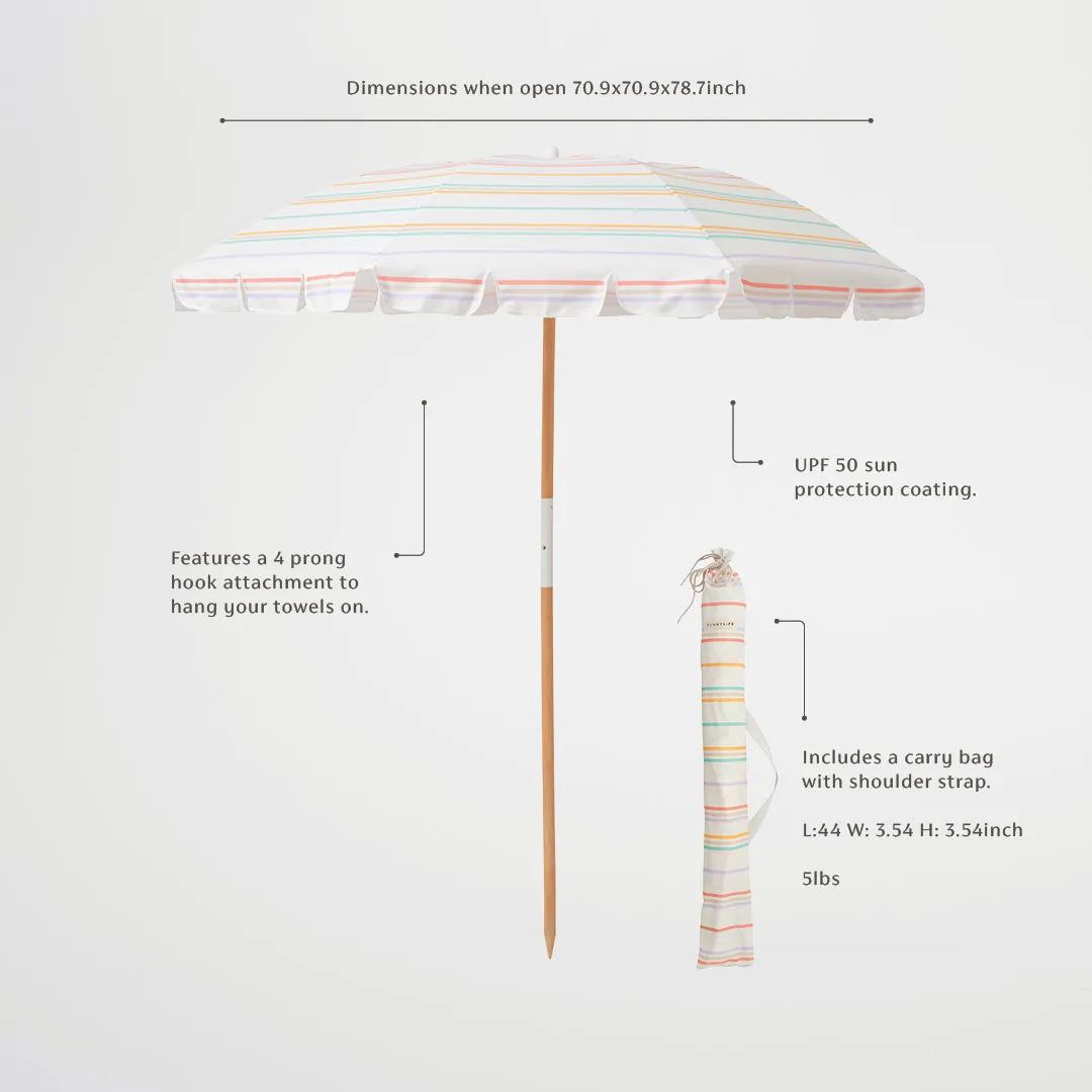 Beach Umbrella | Rio Sun Multi Stripe Sunnylife