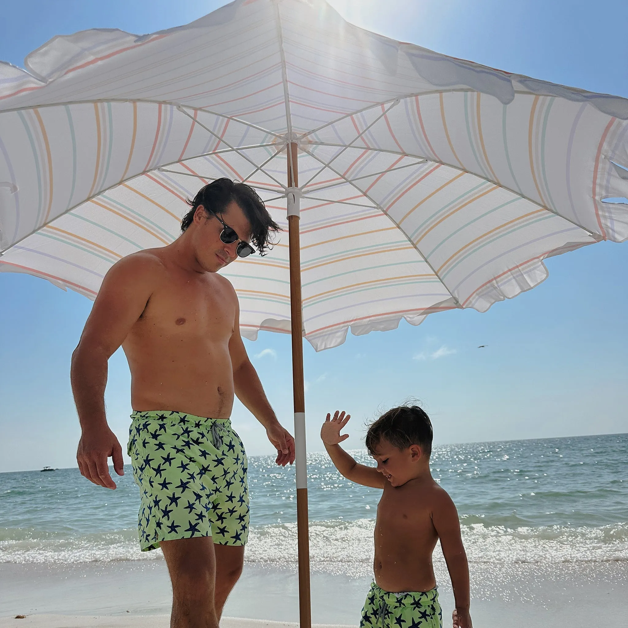 Beach Umbrella | Rio Sun Multi Stripe Sunnylife