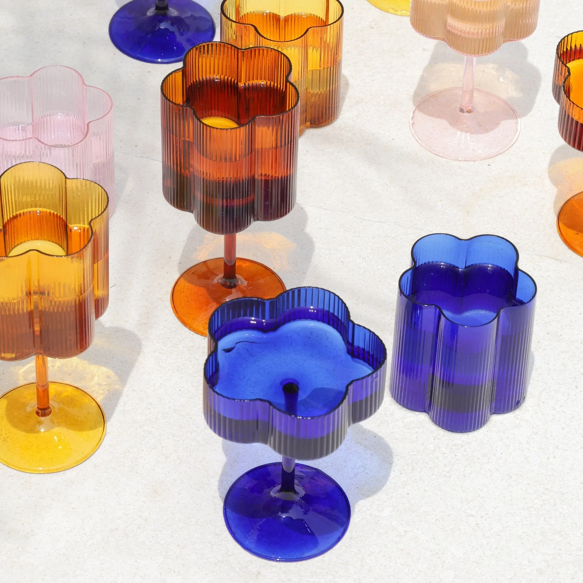Bloom Tumbler Set Of Two - Azure ISAL LABEL