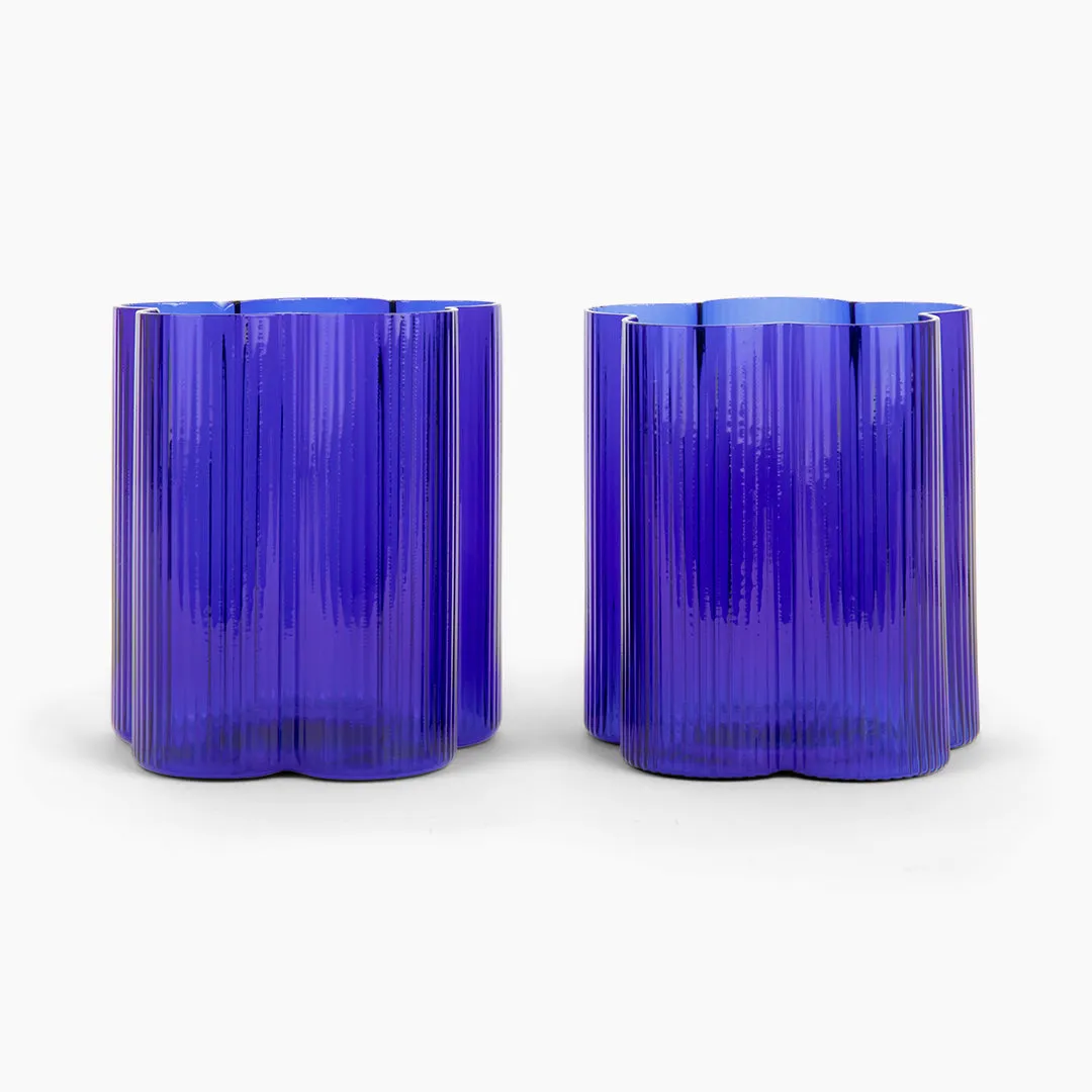 Bloom Tumbler Set Of Two - Azure ISAL LABEL