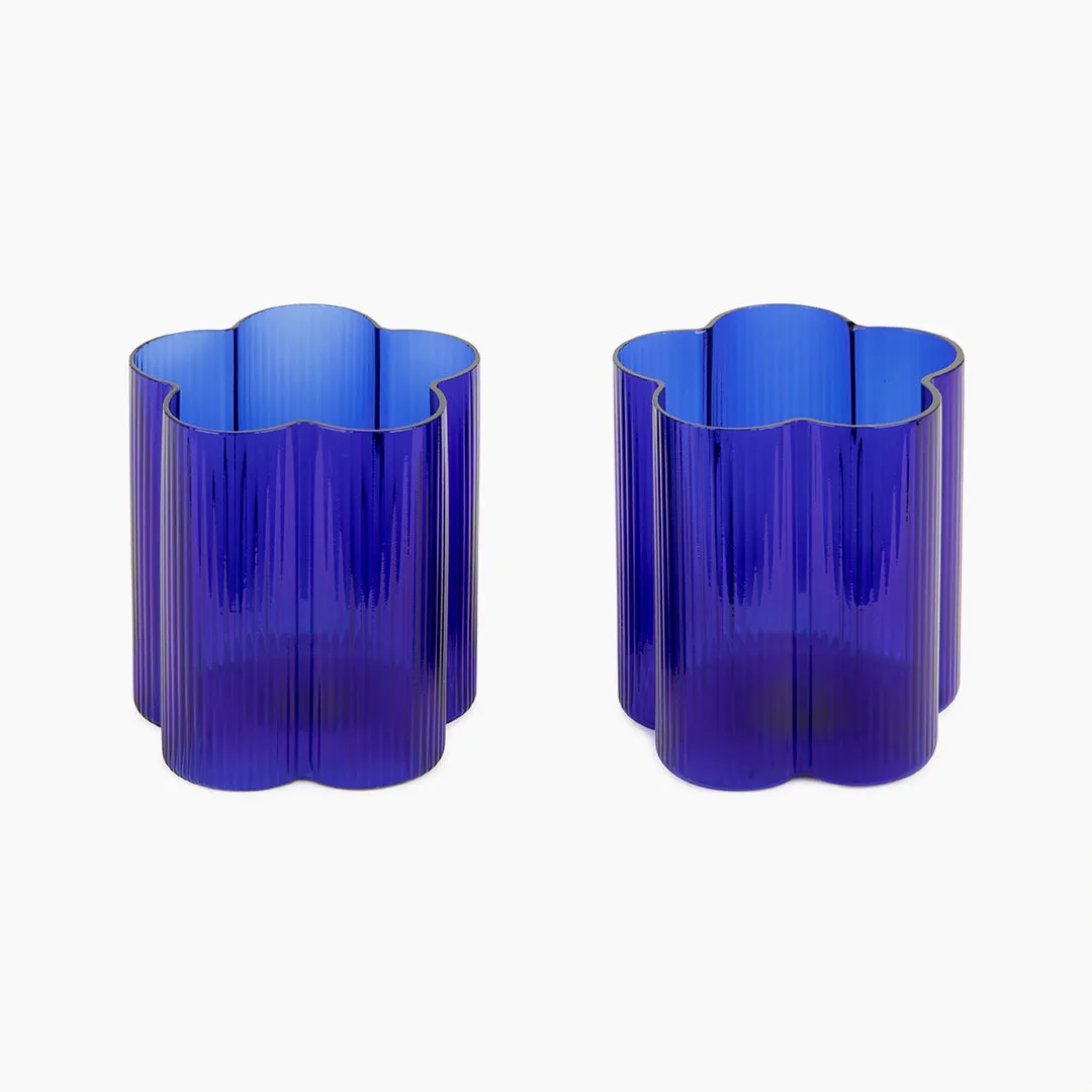 Bloom Tumbler Set Of Two - Azure ISAL LABEL
