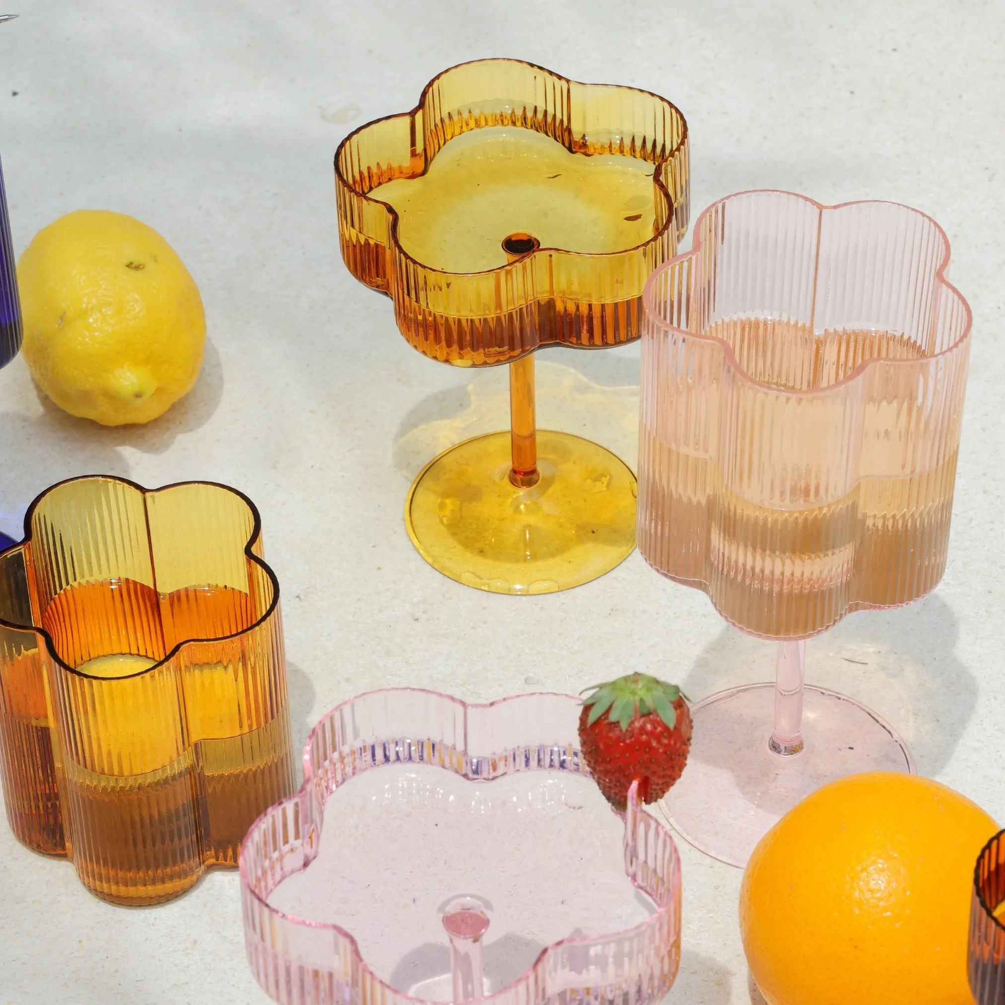 Bloom Tumbler Set Of Two - Marigold ISAL LABEL