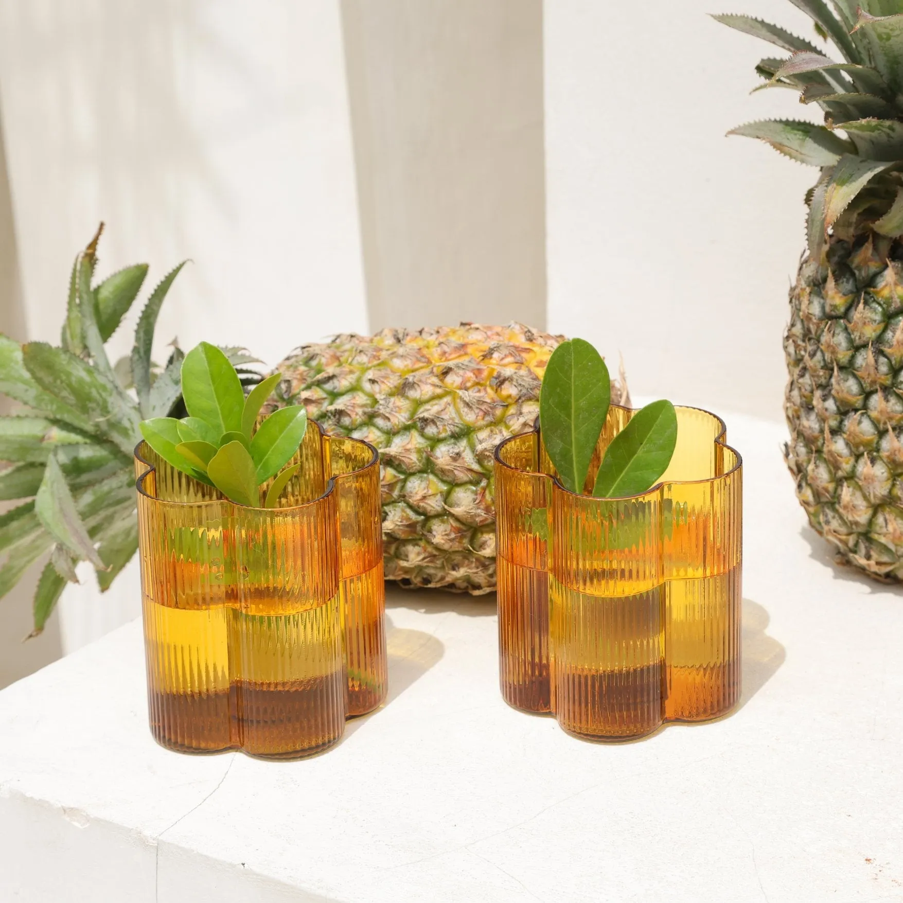 Bloom Tumbler Set Of Two - Marigold ISAL LABEL