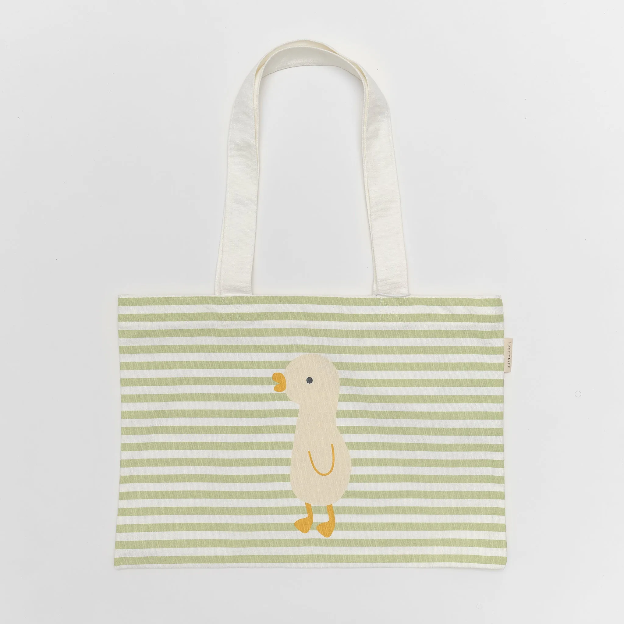 Canvas Beach Bag | Duck Sage Stripe Sunnylife