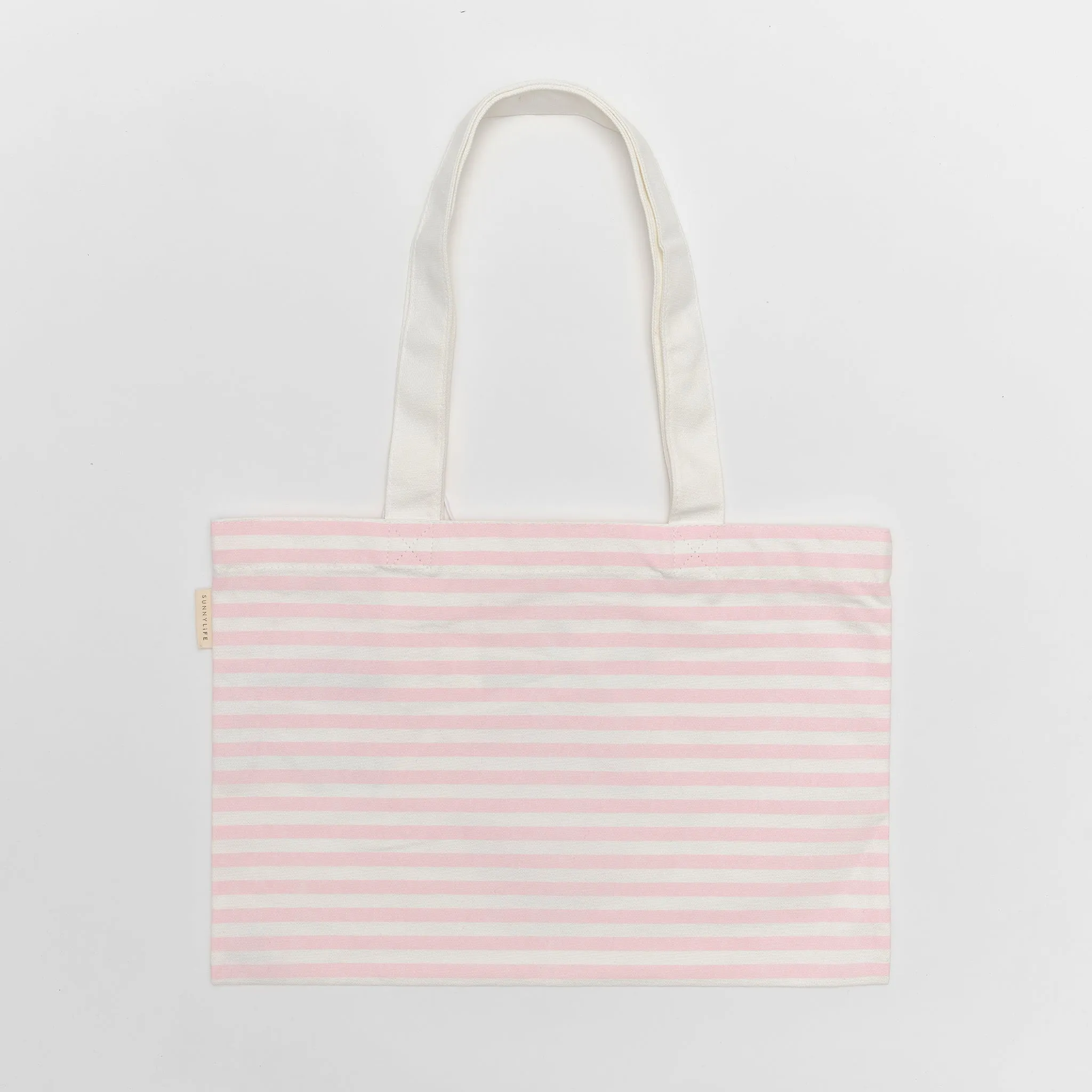 Canvas Beach Bag | Strawberry Sunshine Pink Stripe Sunnylife