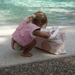 Canvas Beach Bag | Strawberry Sunshine Pink Stripe Sunnylife