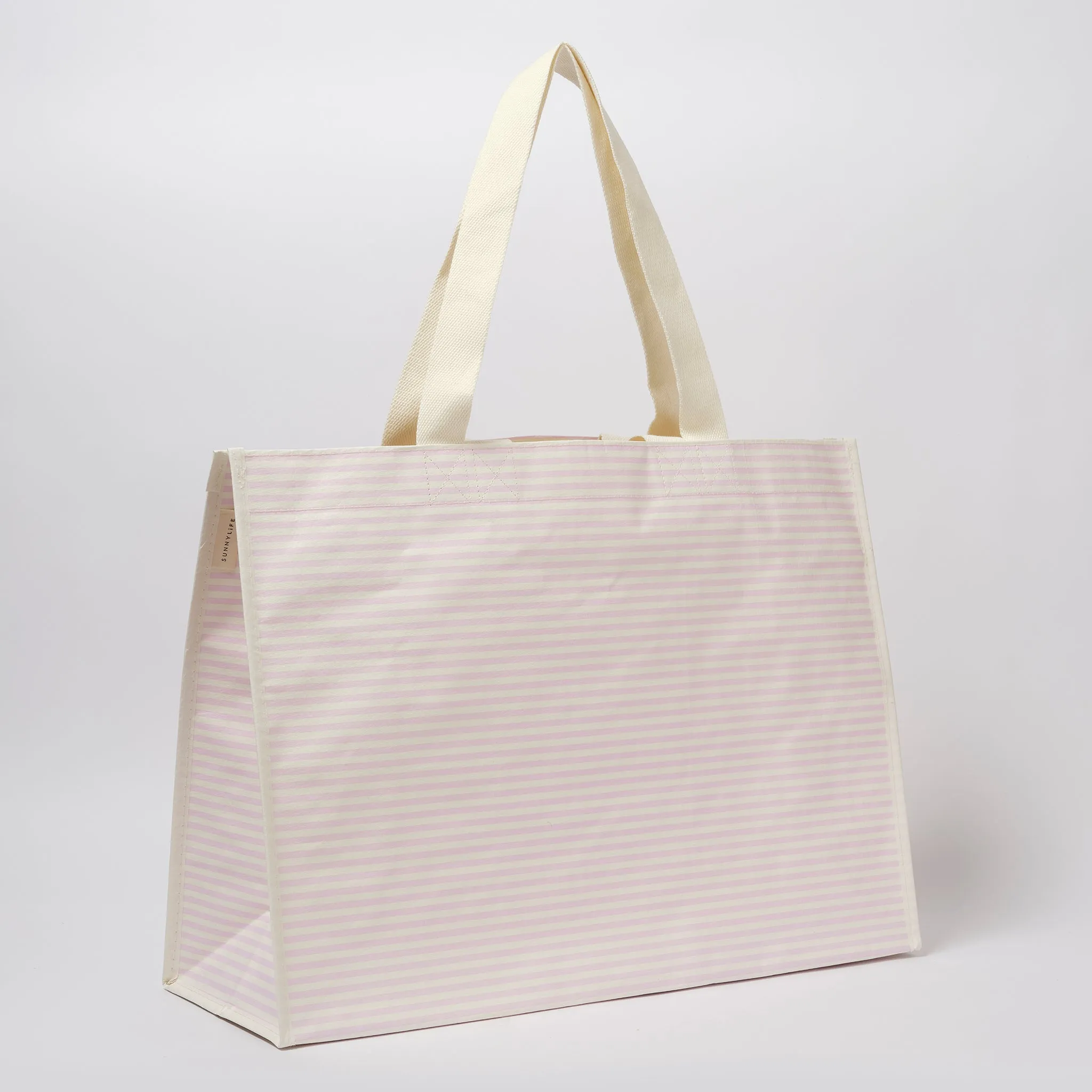 Carryall Beach Bag | Lazy Days Pink Stripe Sunnylife