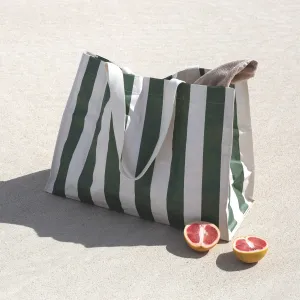 Carryall Beach Bag | The Vacay Olive Stripe Sunnylife