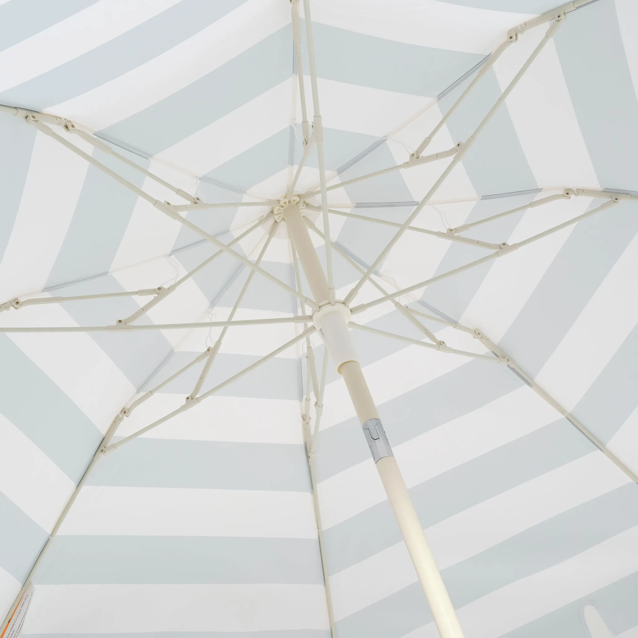 Compact Beach Umbrella | La Palma Sage Stripe Sunnylife