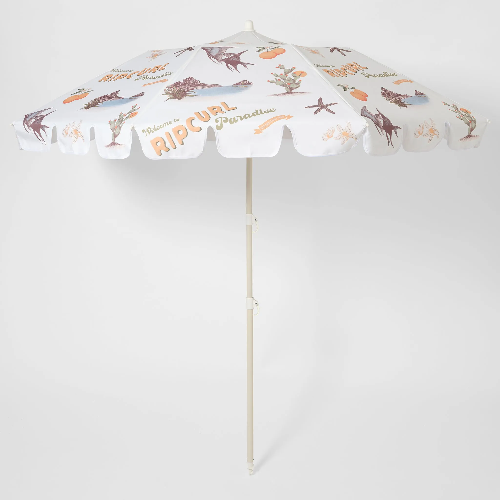Compact Beach Umbrella | Welcome to Paradise Chalk Sunnylife