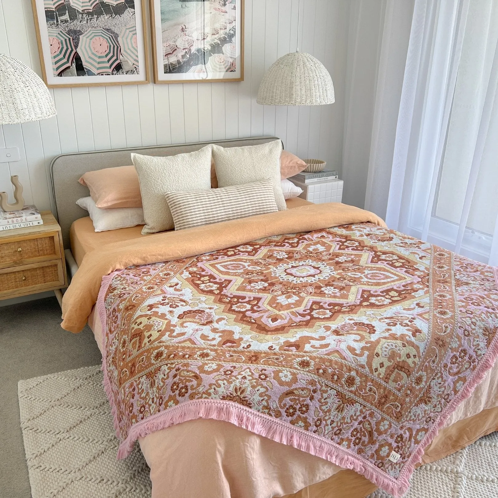 Desert Rose Woven Picnic Rug XL ISAL LABEL