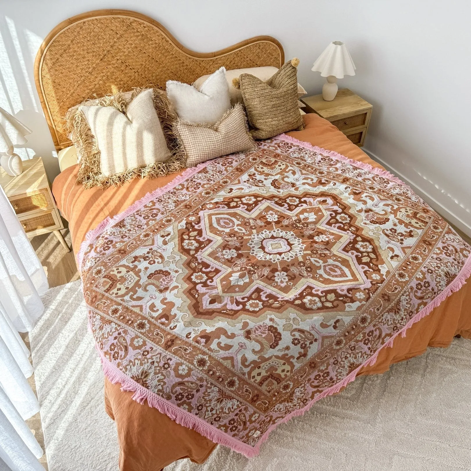 Desert Rose Woven Picnic Rug XL ISAL LABEL