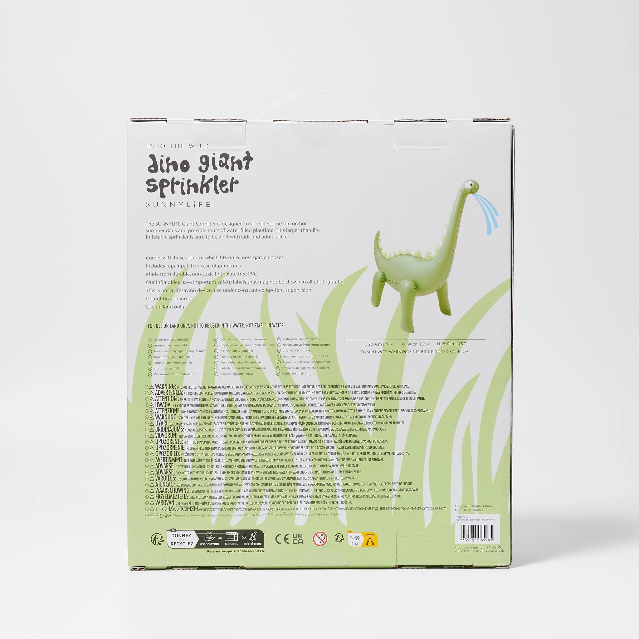 Dino Giant Sprinkler | Into the Wild Khaki Sunnylife