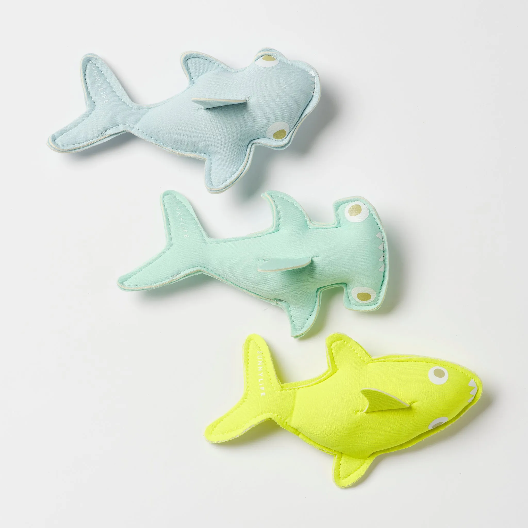 Dive Buddies | Salty the Shark Aqua Neon Yellow Sunnylife