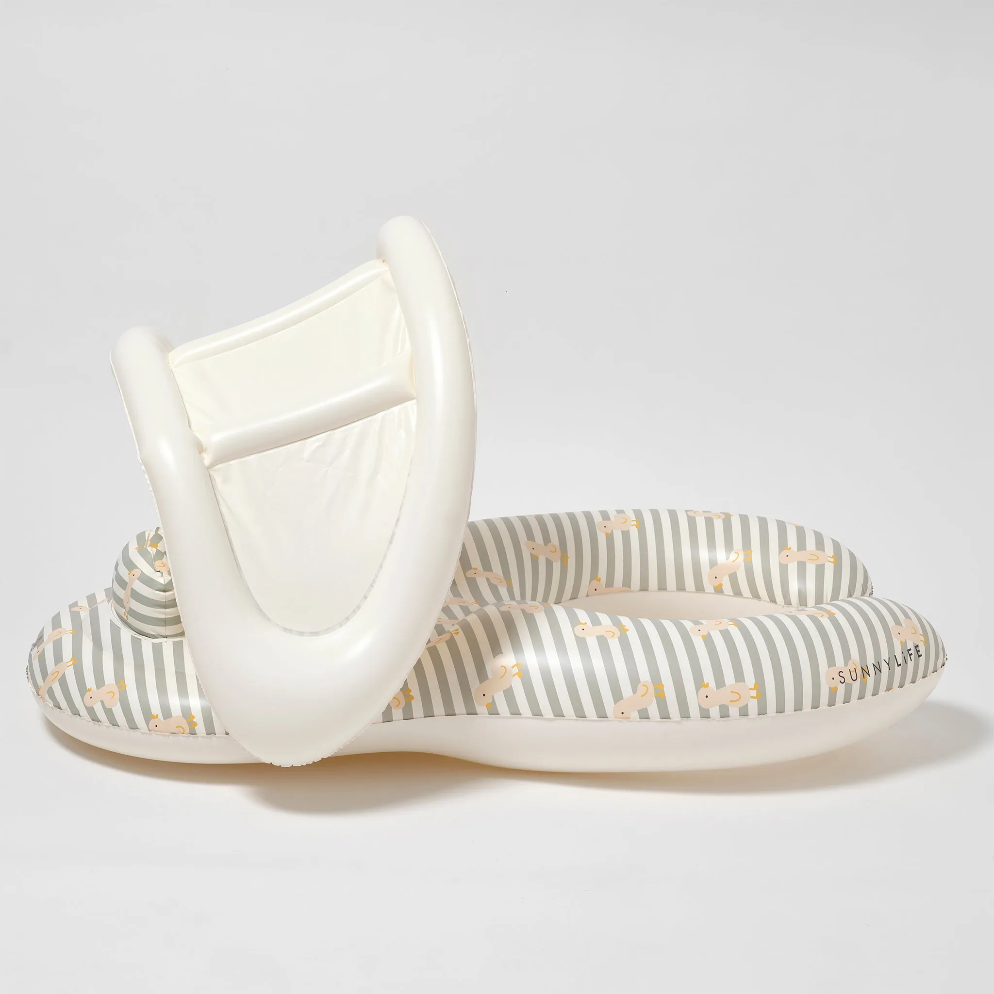 Float Together Baby Seat | Duck Sage Stripe Sunnylife