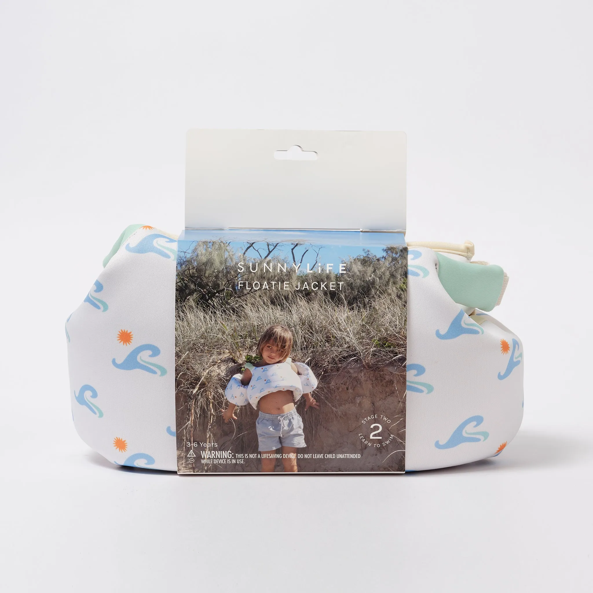 Floatie Jacket 3-6 | Sammy the Seagull Blue Wave Sunnylife