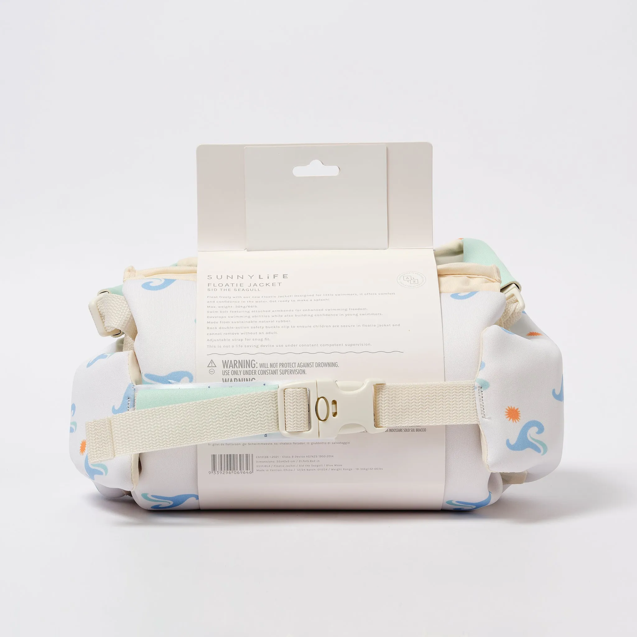 Floatie Jacket 3-6 | Sammy the Seagull Blue Wave Sunnylife