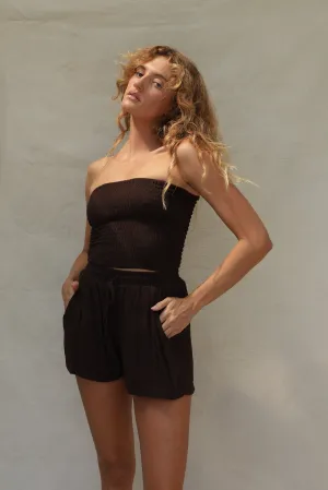 Flora Tube Top - Cacao Stone Fox Swim