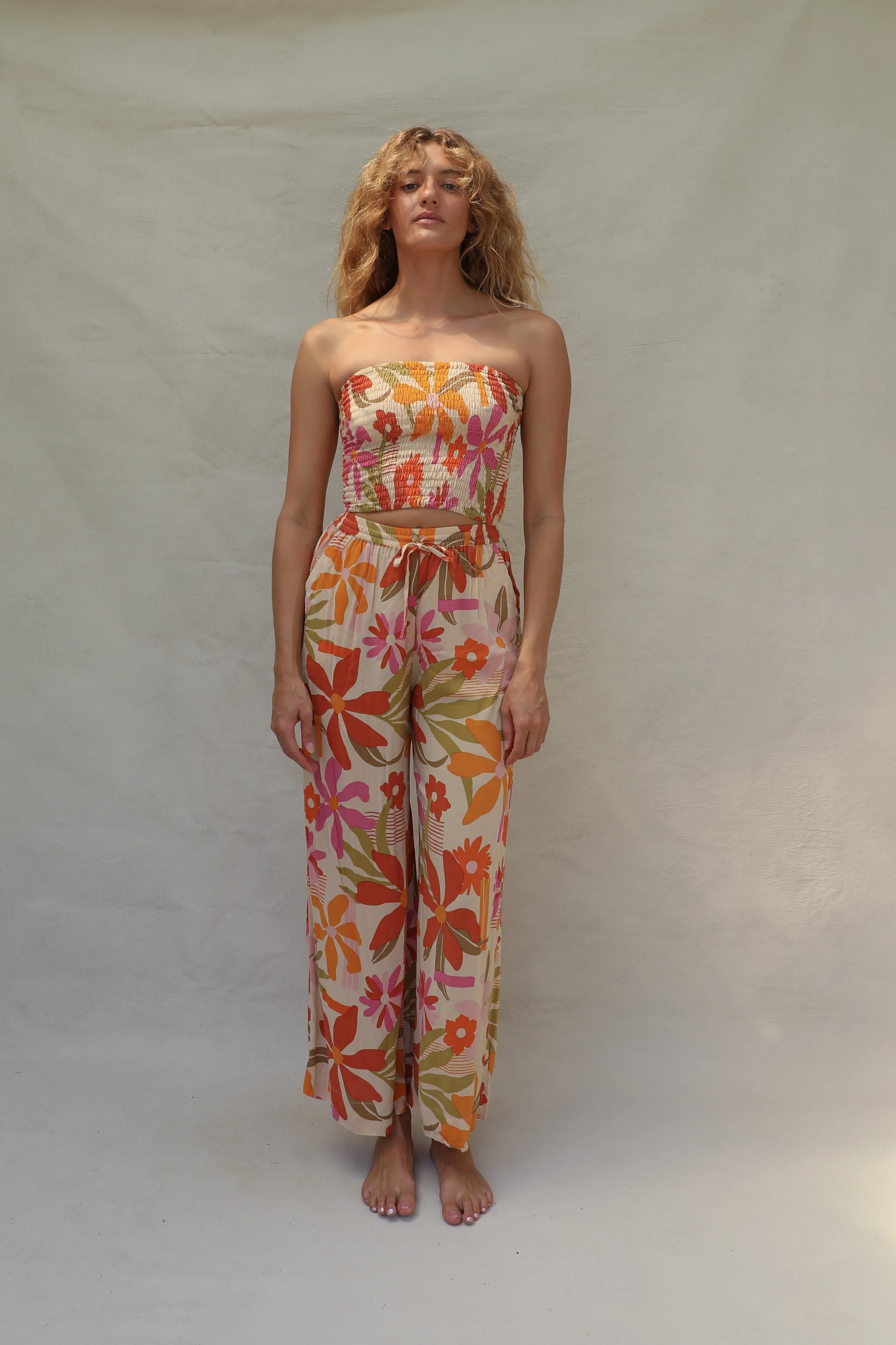 Flora Tube Top - Ikebana Stone Fox Swim