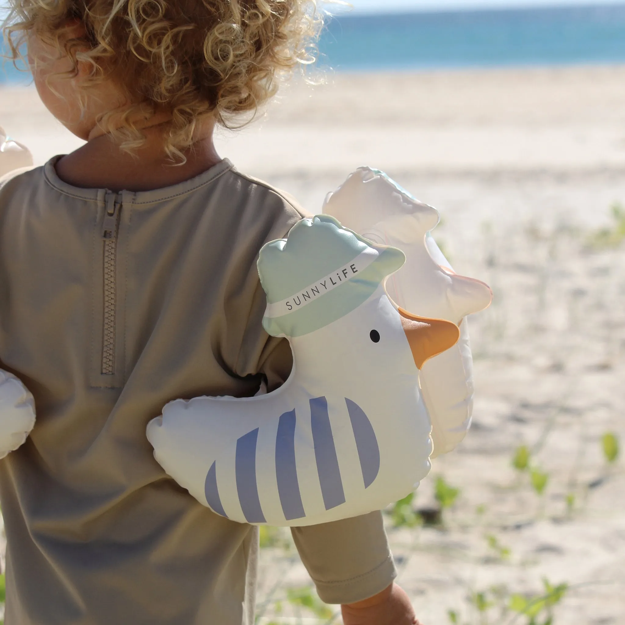 Inflatable Arm Band | Sammy the Seagull Blue Stripe Sunnylife