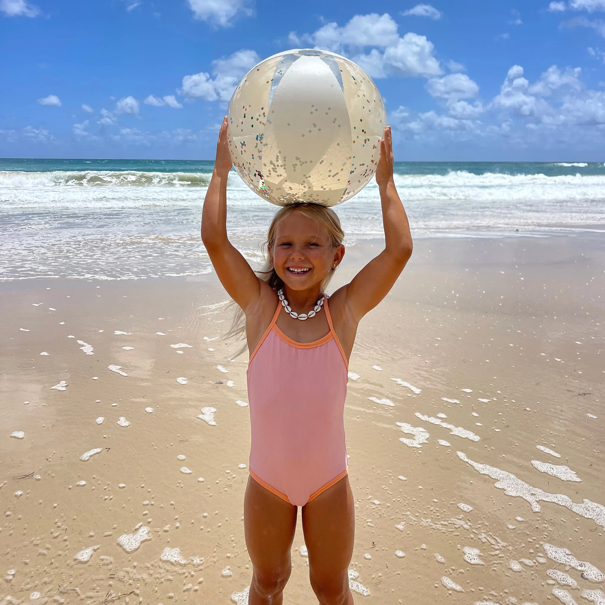 Inflatable Beach Ball | Cotton Candy Glitter Sunnylife