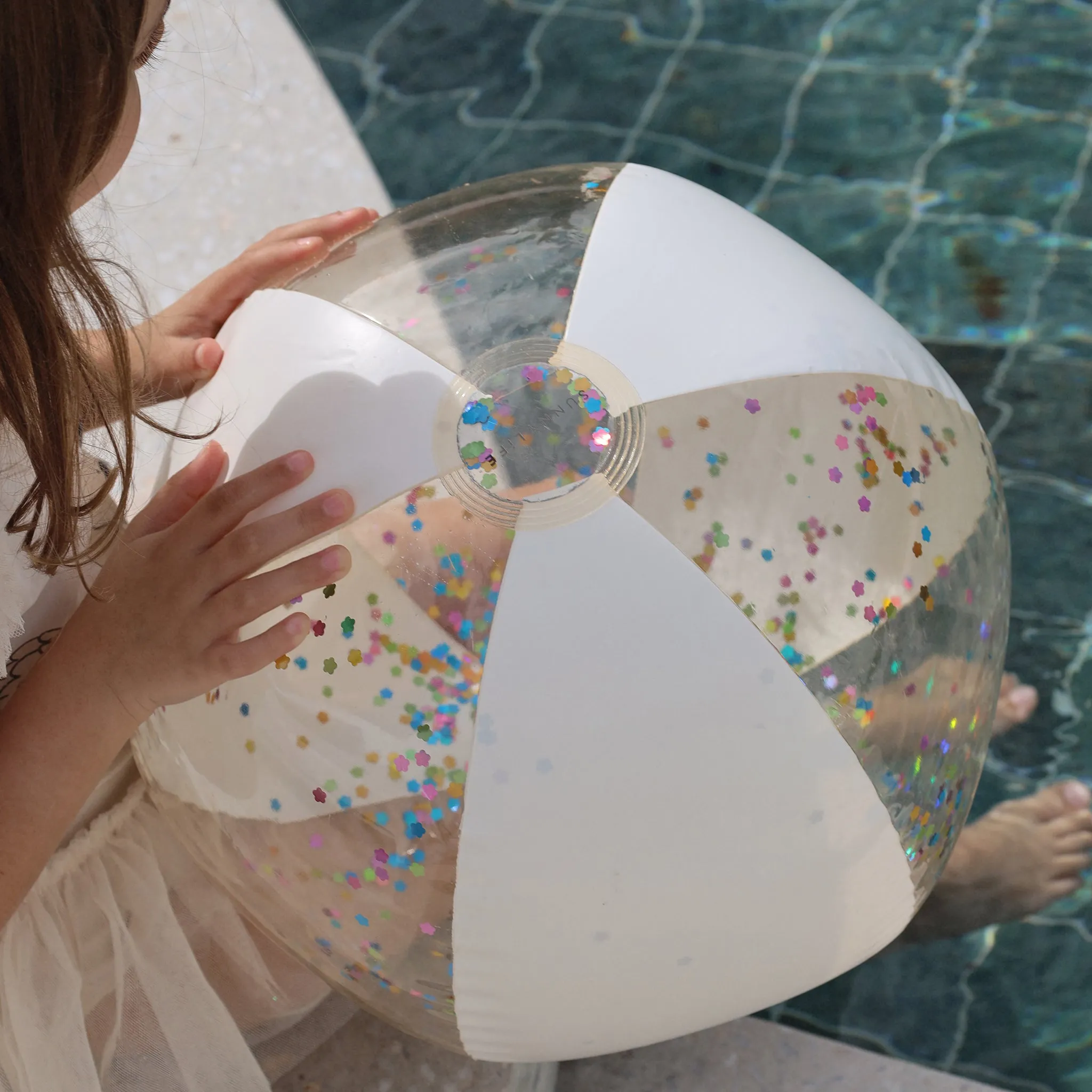 Inflatable Beach Ball | Cotton Candy Glitter Sunnylife