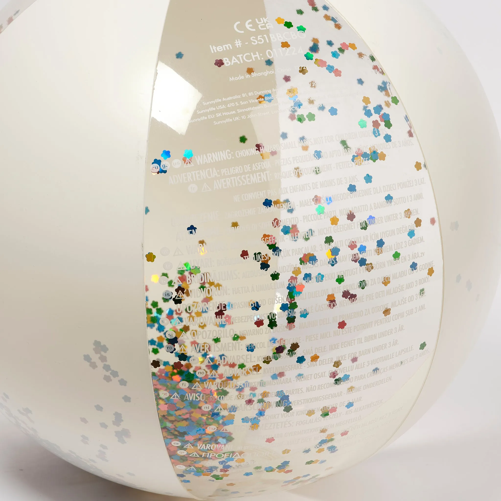 Inflatable Beach Ball | Cotton Candy Glitter Sunnylife