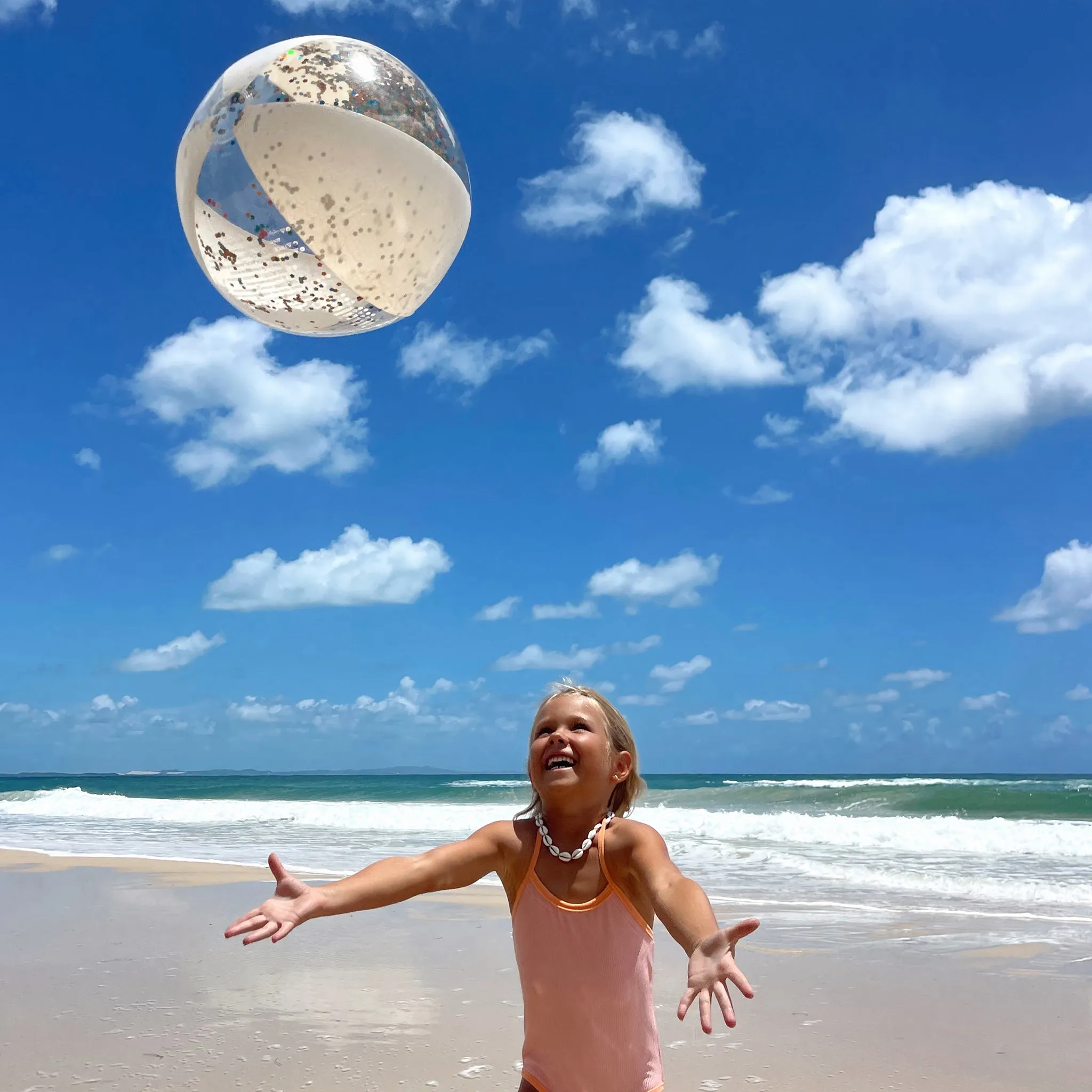 Inflatable Beach Ball | Cotton Candy Glitter Sunnylife