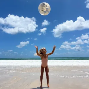 Inflatable Beach Ball | Cotton Candy Glitter Sunnylife