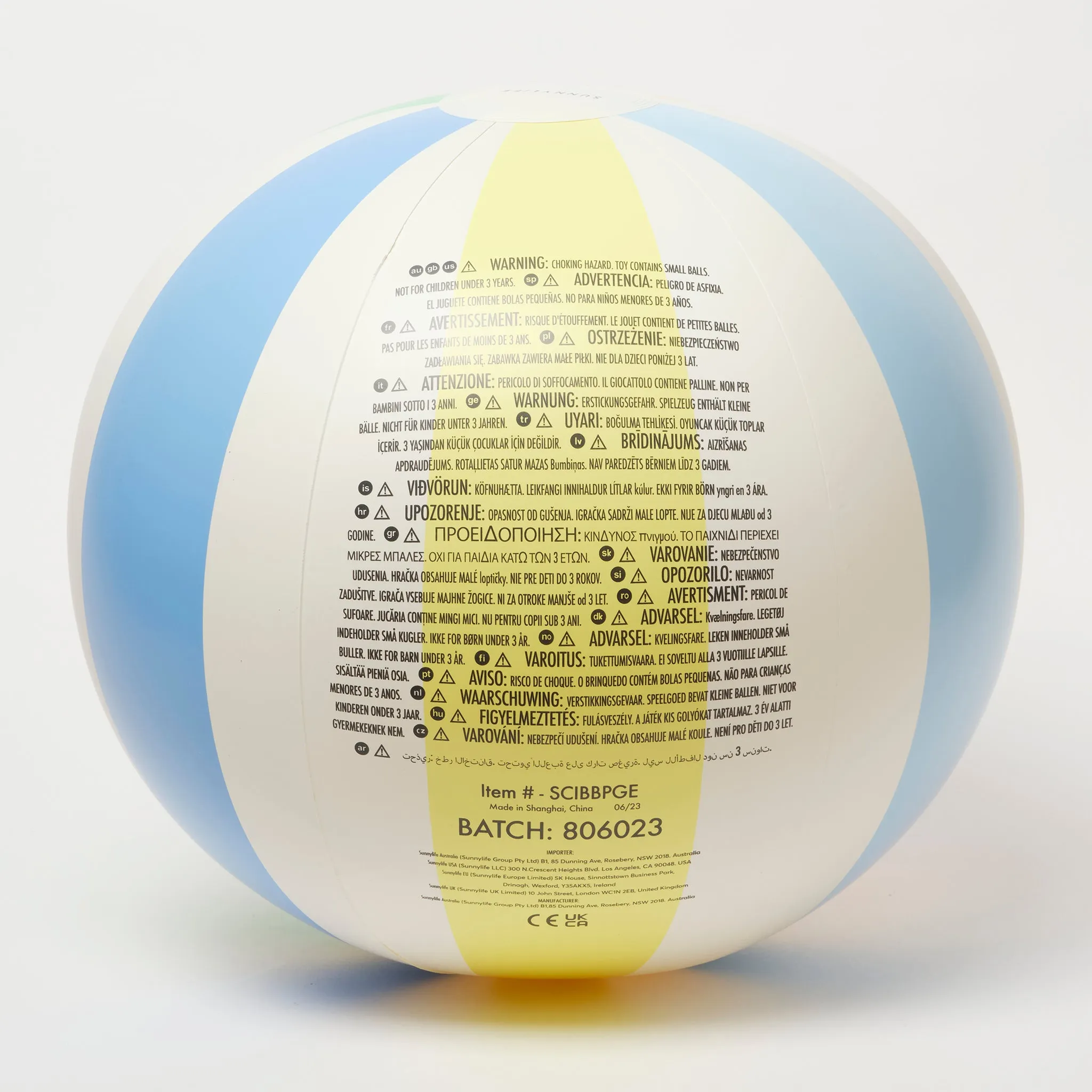 Inflatable Beach Ball | Pool Side Pastel Gelato Sunnylife