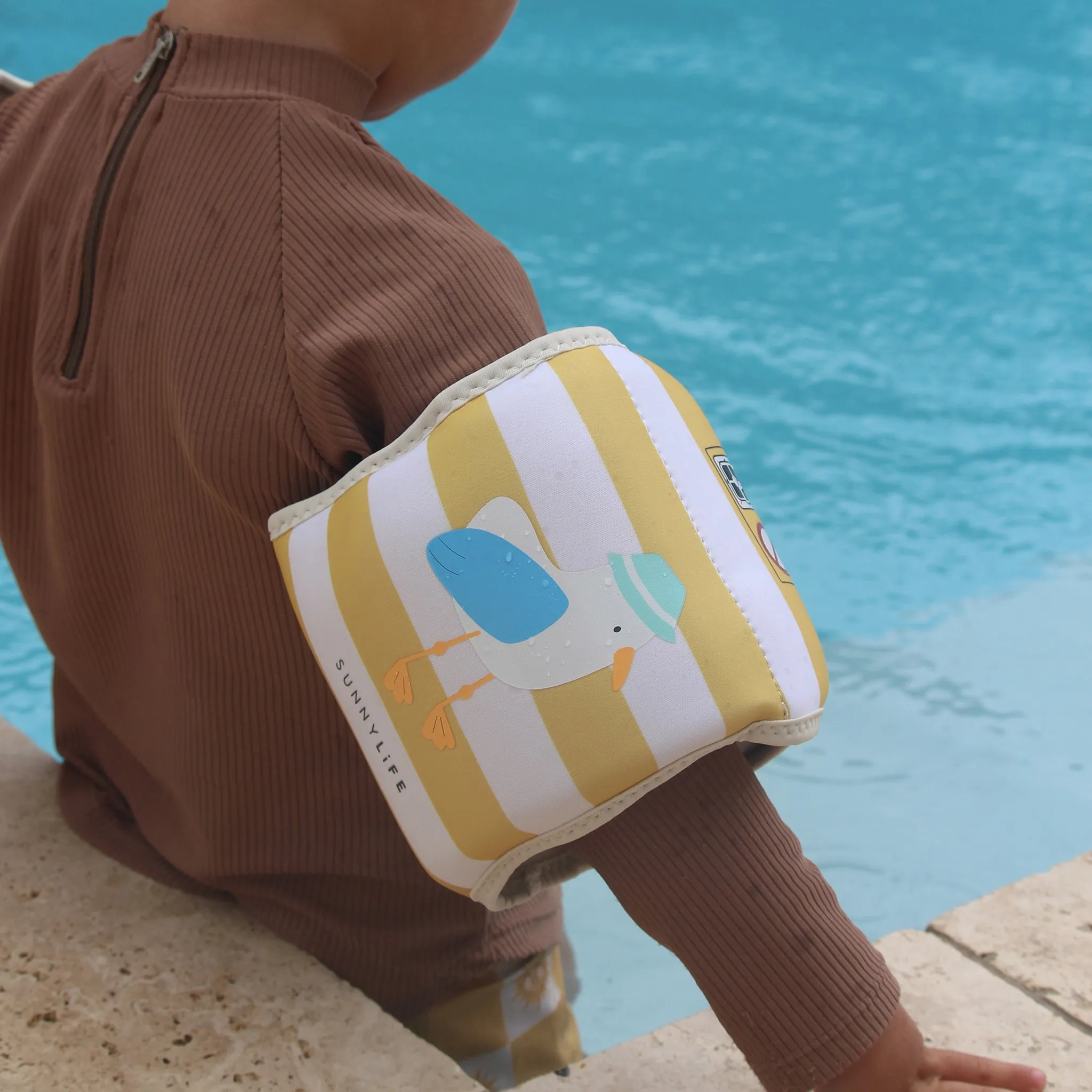 Kids Floaties | Sammy the Seagull Mustard Stripe Sunnylife