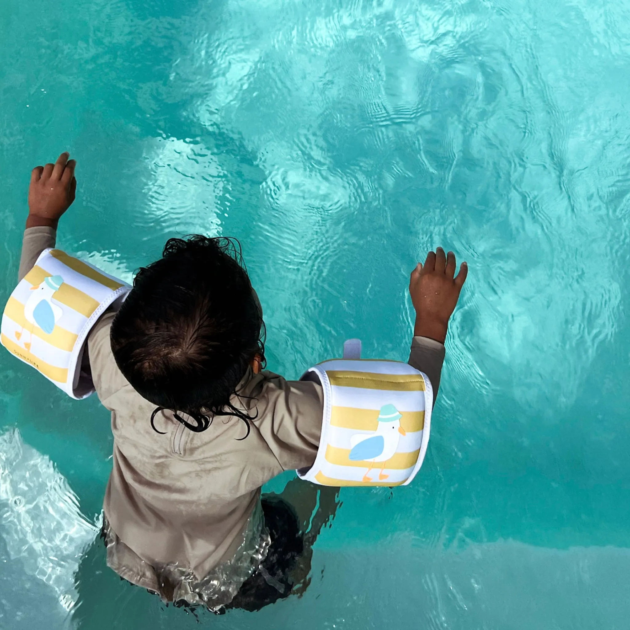 Kids Floaties | Sammy the Seagull Mustard Stripe Sunnylife