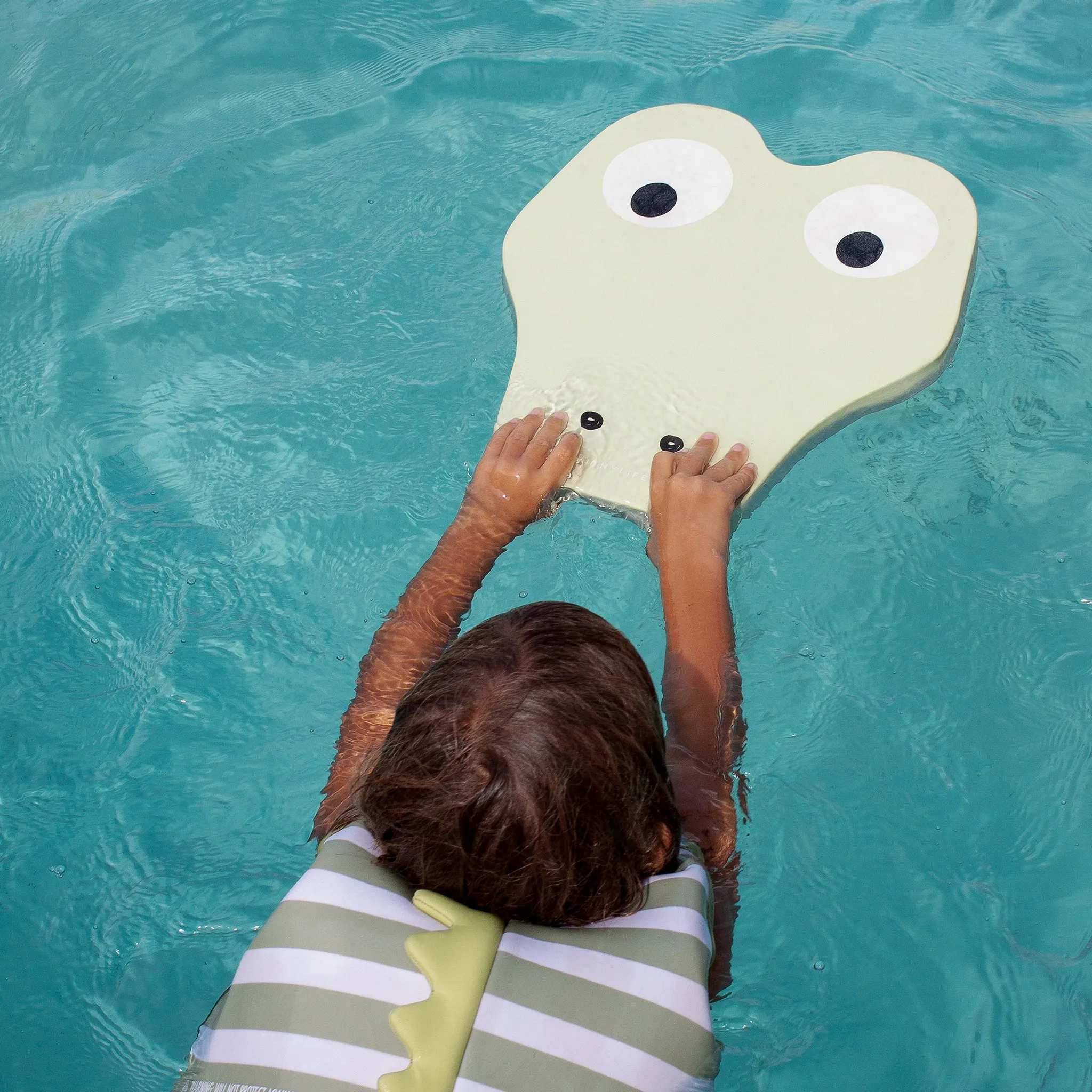 Kids Kickboard | Cookie the Croc Light Khaki Sunnylife