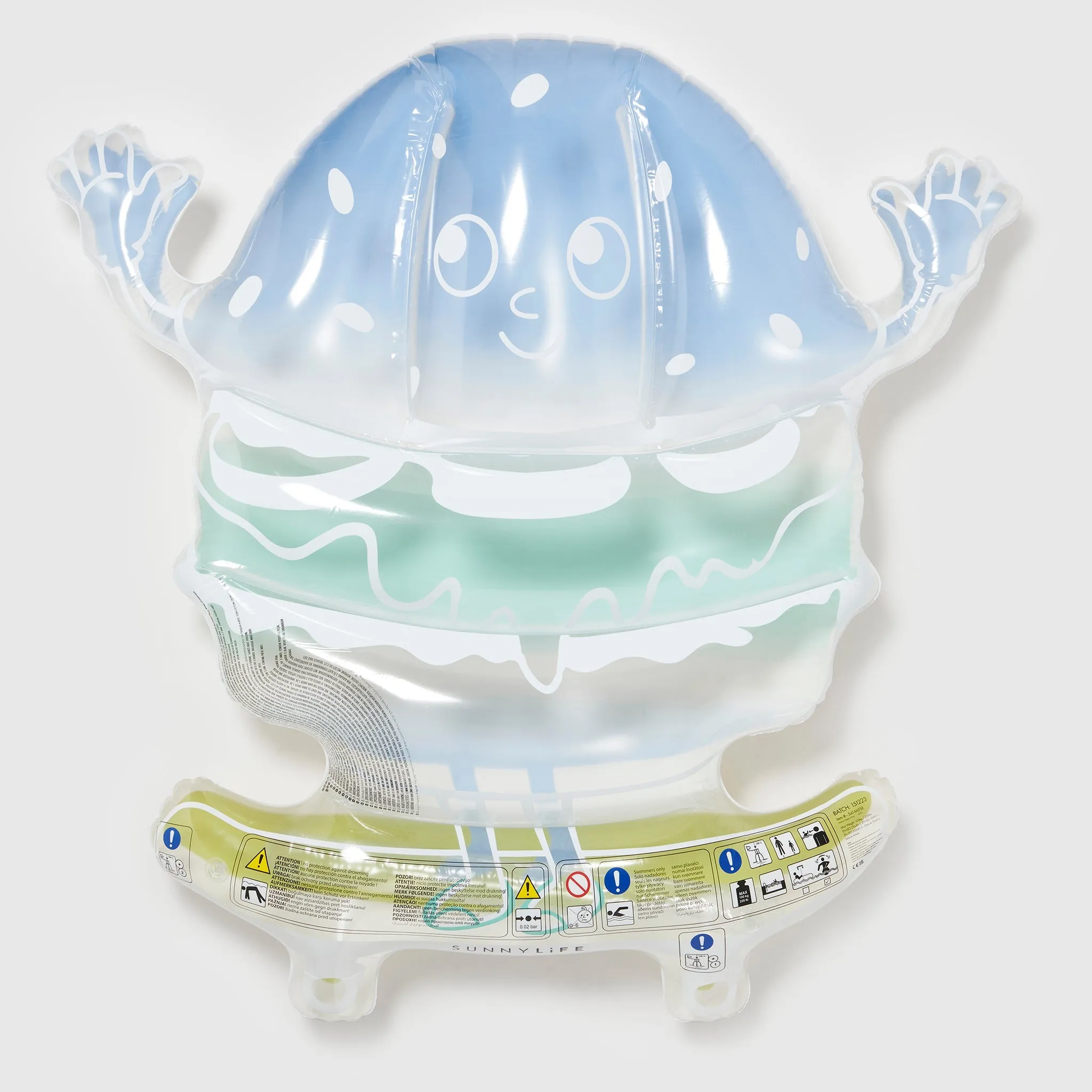 Kids Lie-On Float Burger Boy | The Sea Kids Blue-Lime Sunnylife