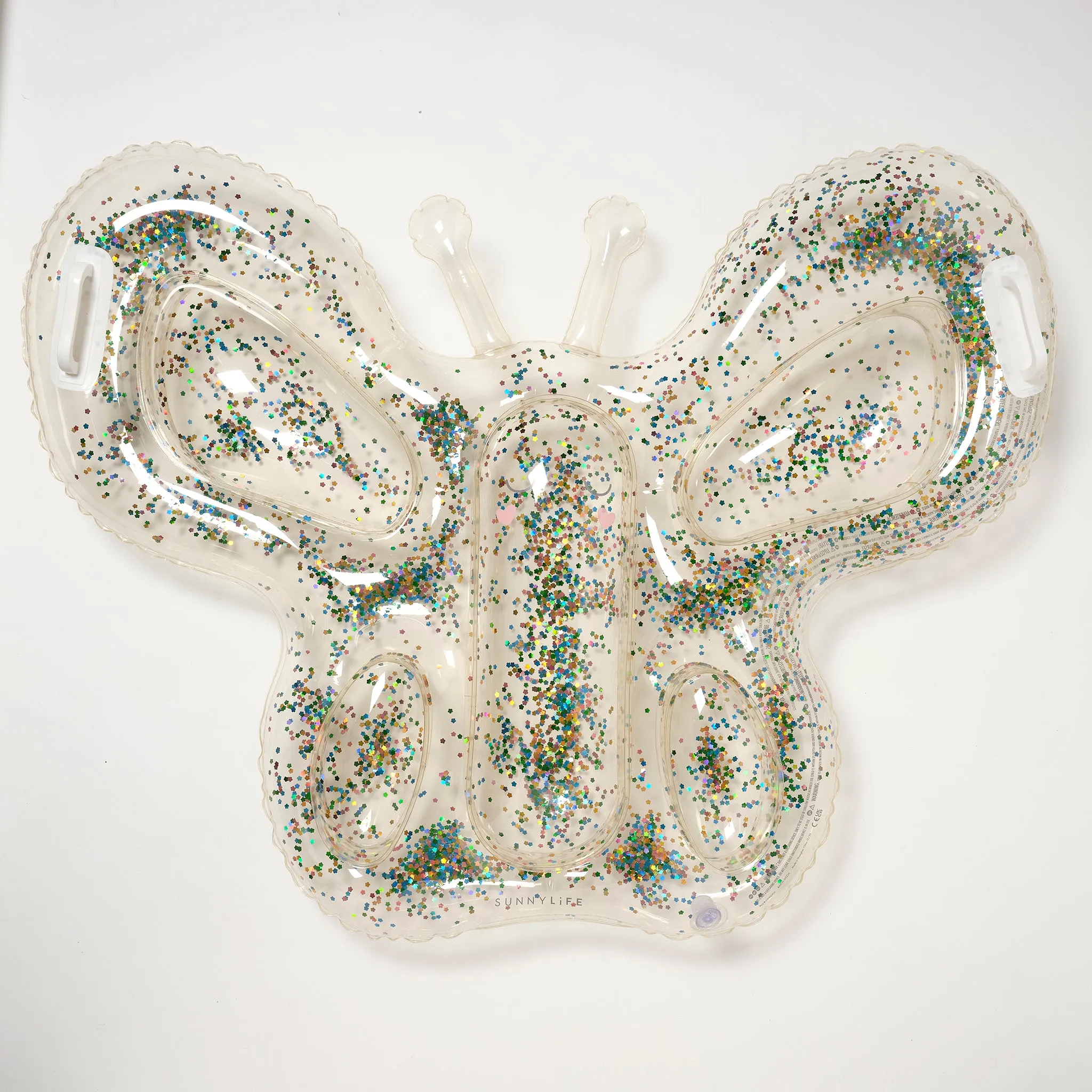 Kids Lie-On Float | Butterfly Cotton Candy Glitter Sunnylife