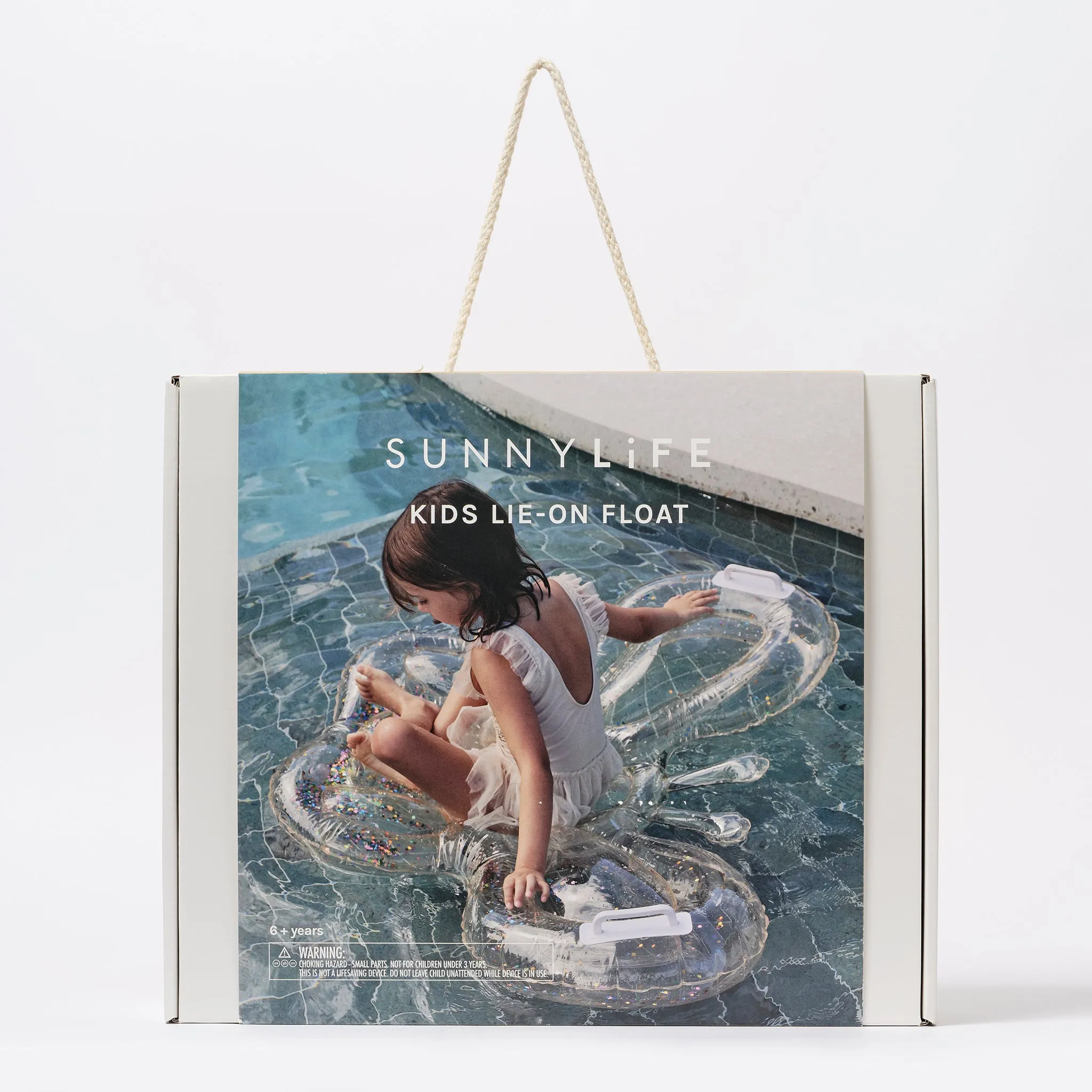 Kids Lie-On Float | Butterfly Cotton Candy Glitter Sunnylife