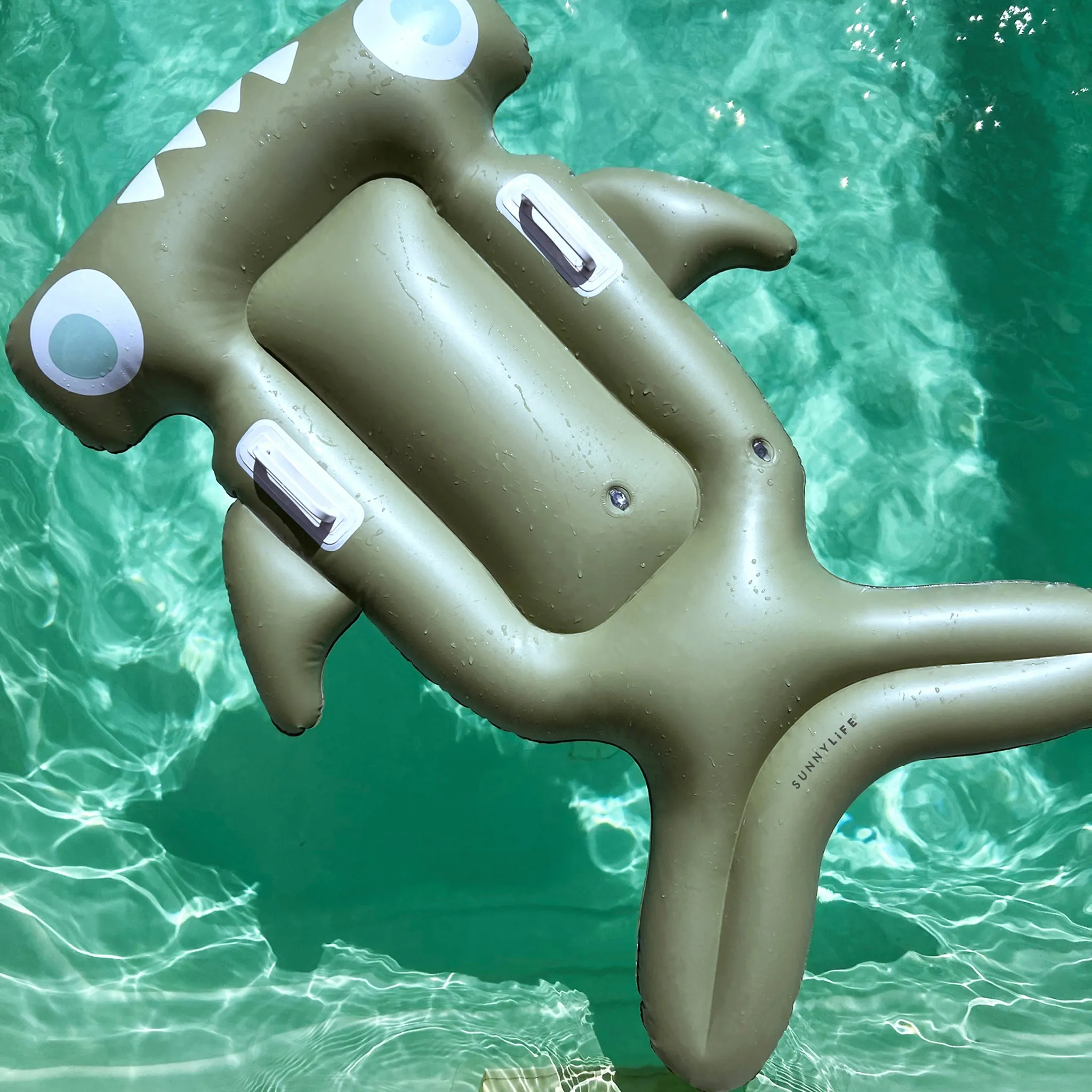 Kids Lie-On Float | Salty the Shark Khaki Sunnylife
