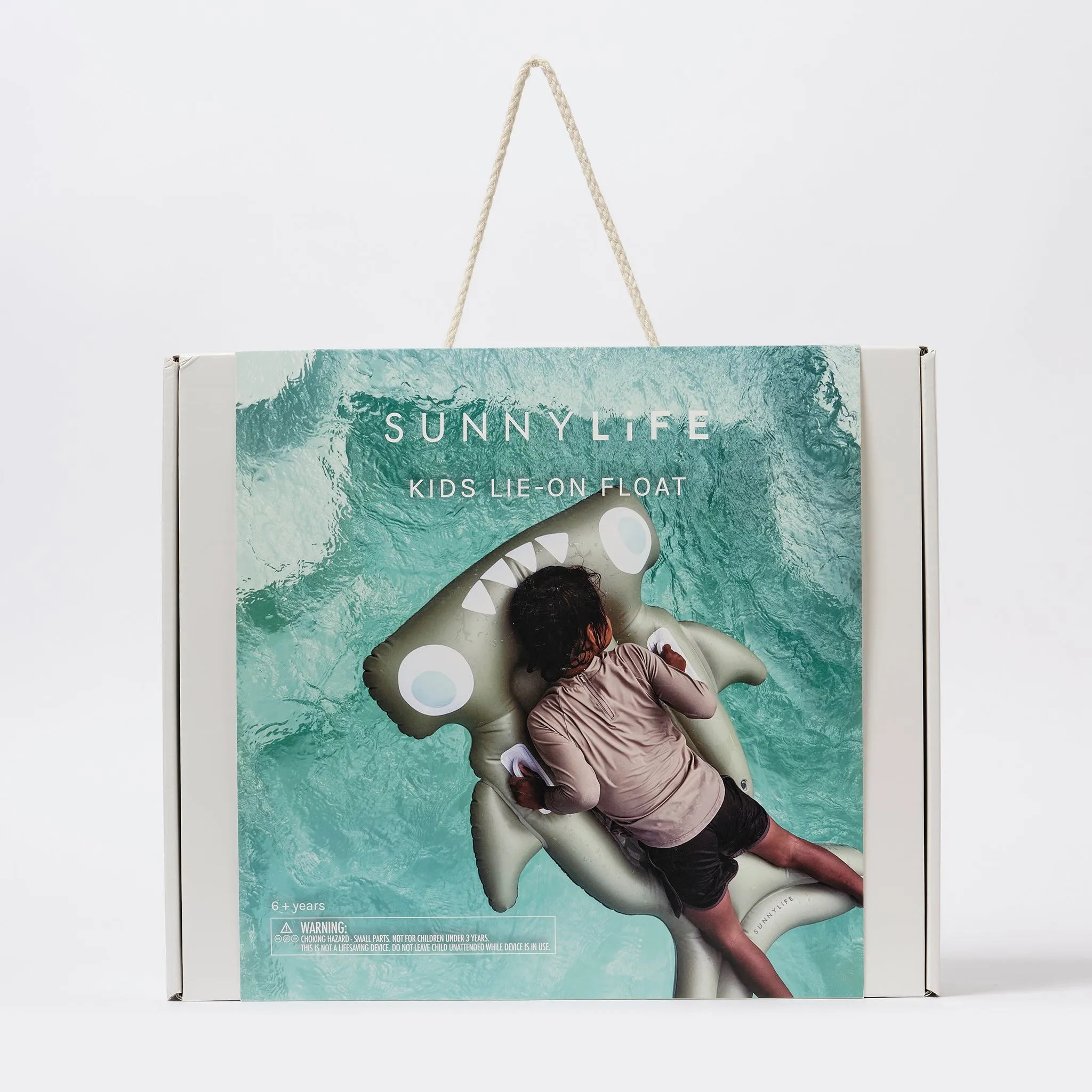 Kids Lie-On Float | Salty the Shark Khaki Sunnylife