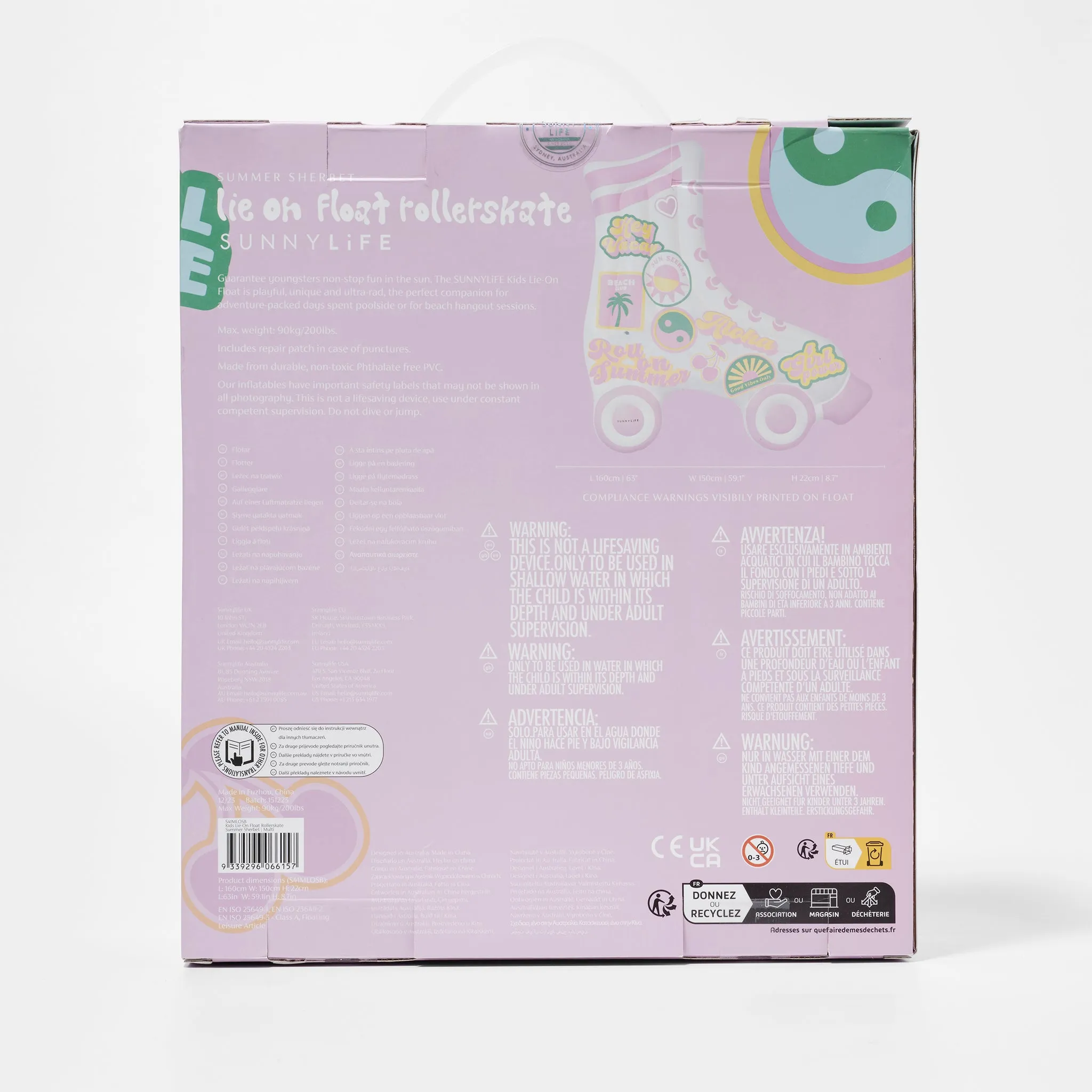 Kids Lie-On Float | Summer Sherbet Multi Sunnylife