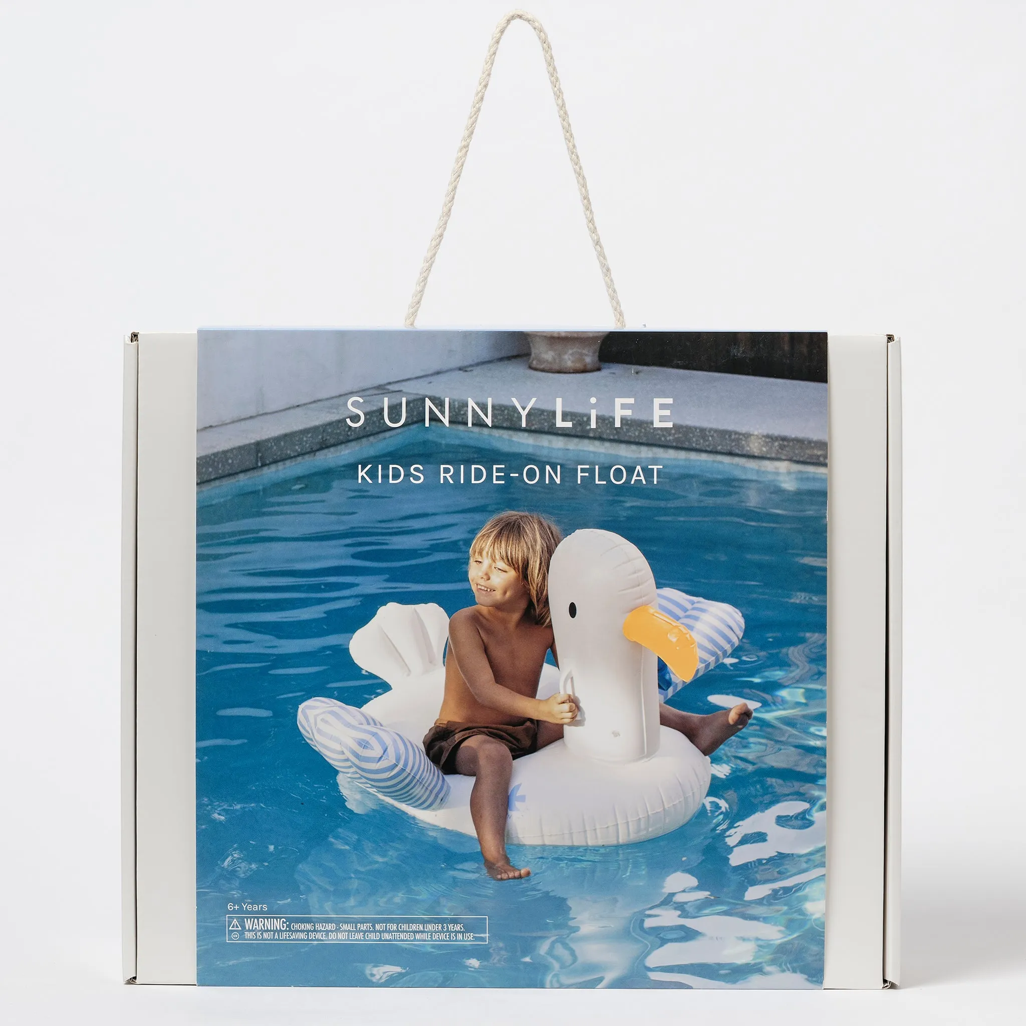 Kids Ride-On Float | Sammy the Seagull Blue Stripe Sunnylife