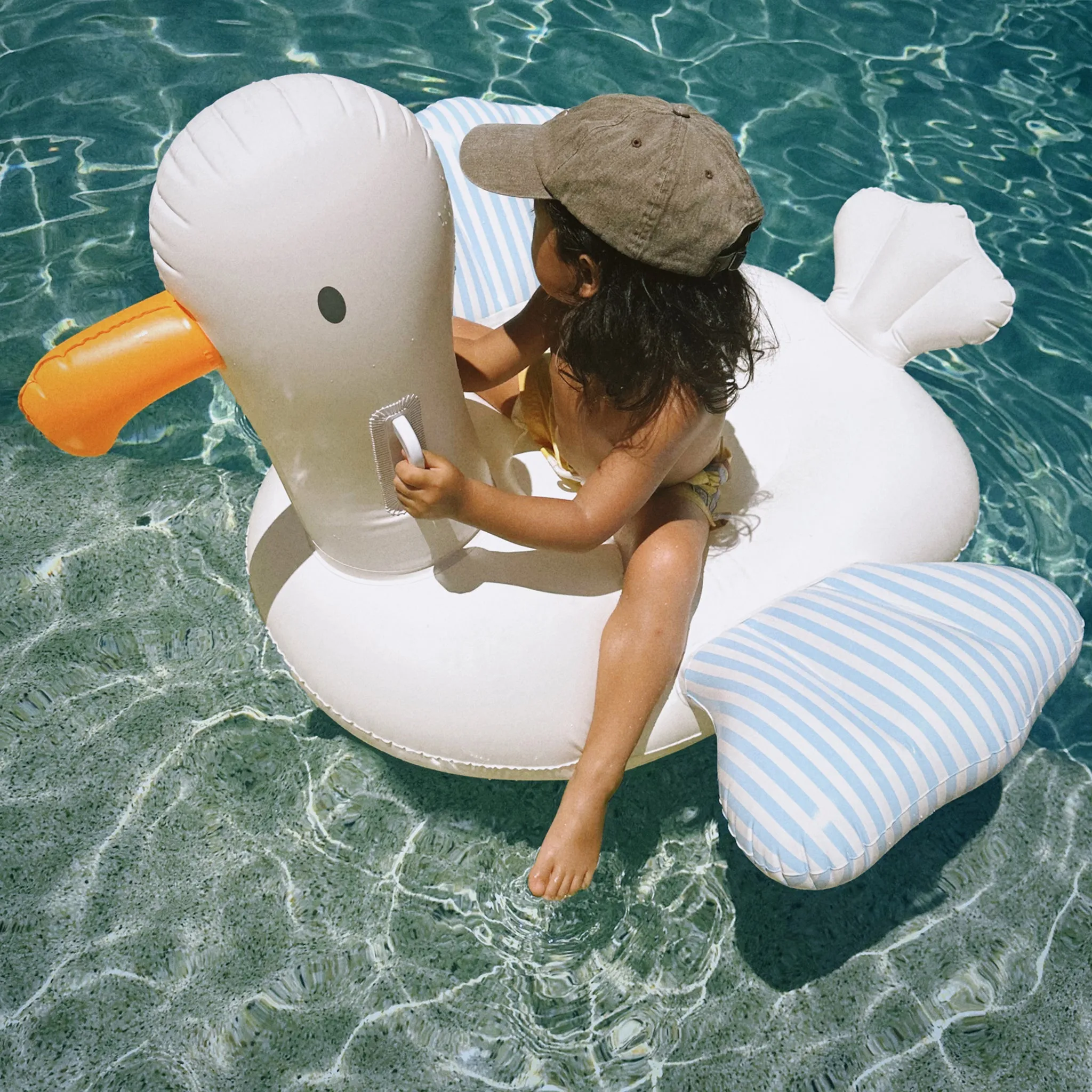 Kids Ride-On Float | Sammy the Seagull Blue Stripe Sunnylife
