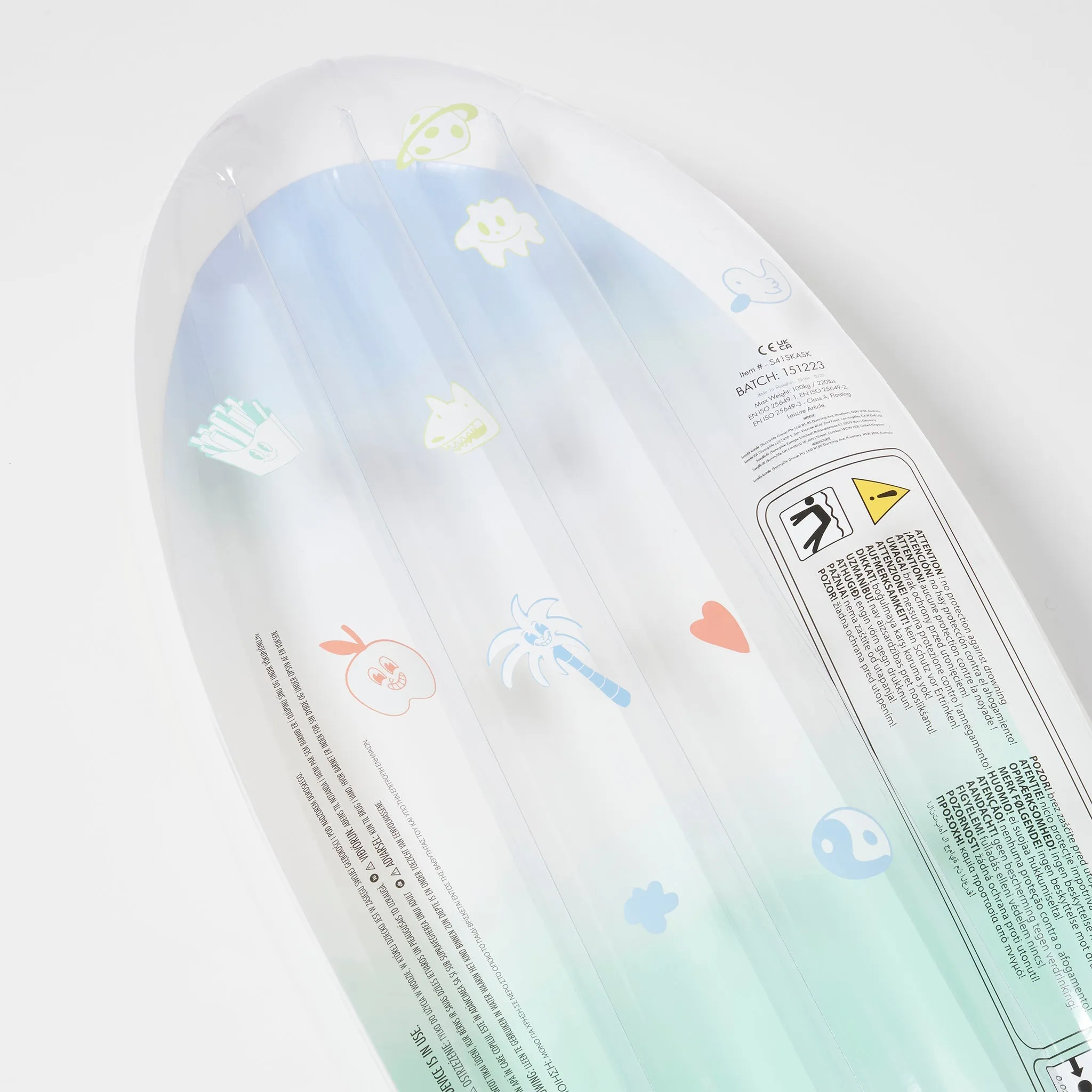 Kids Skateboard Float | The Sea Kids Blue-Lime Sunnylife