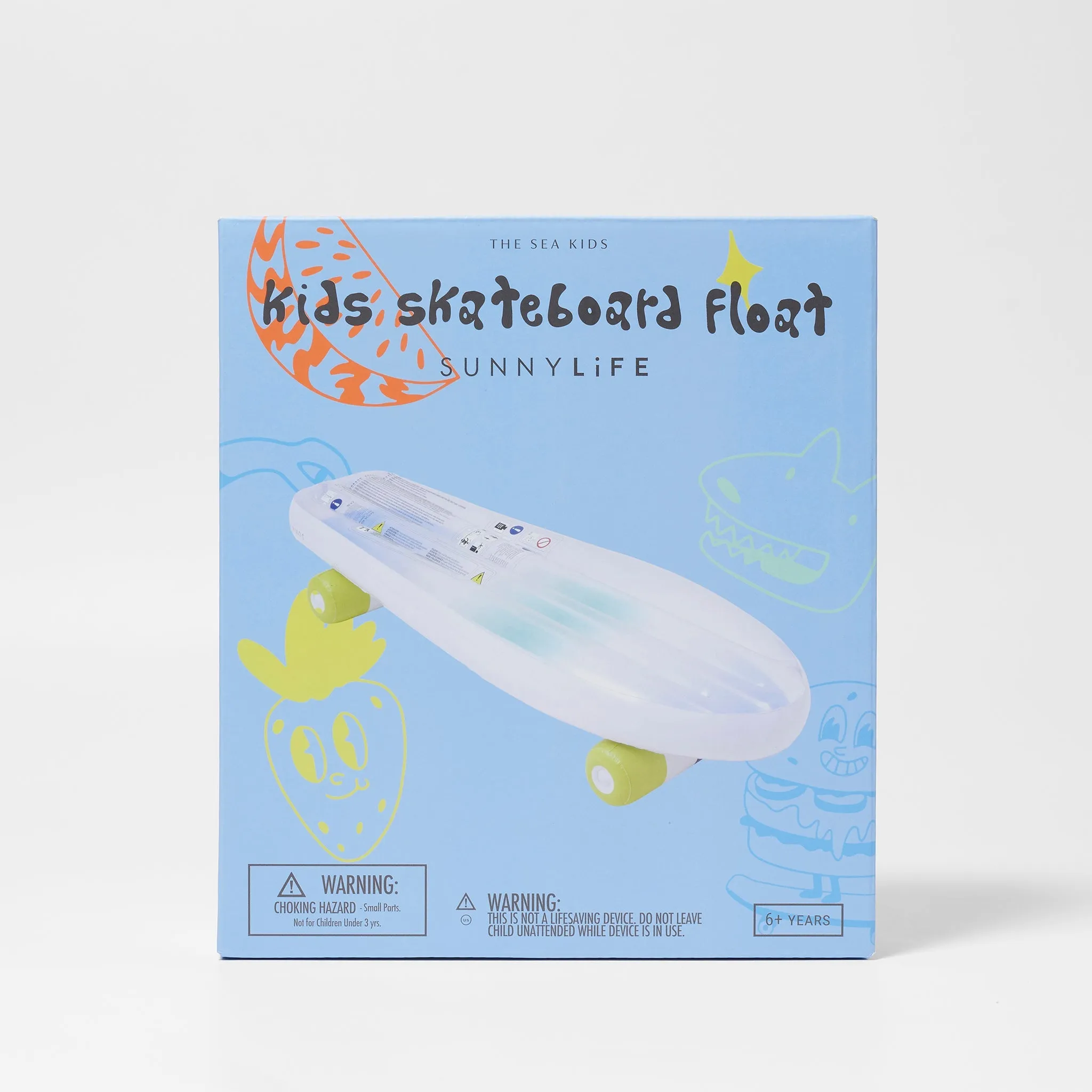 Kids Skateboard Float | The Sea Kids Blue-Lime Sunnylife