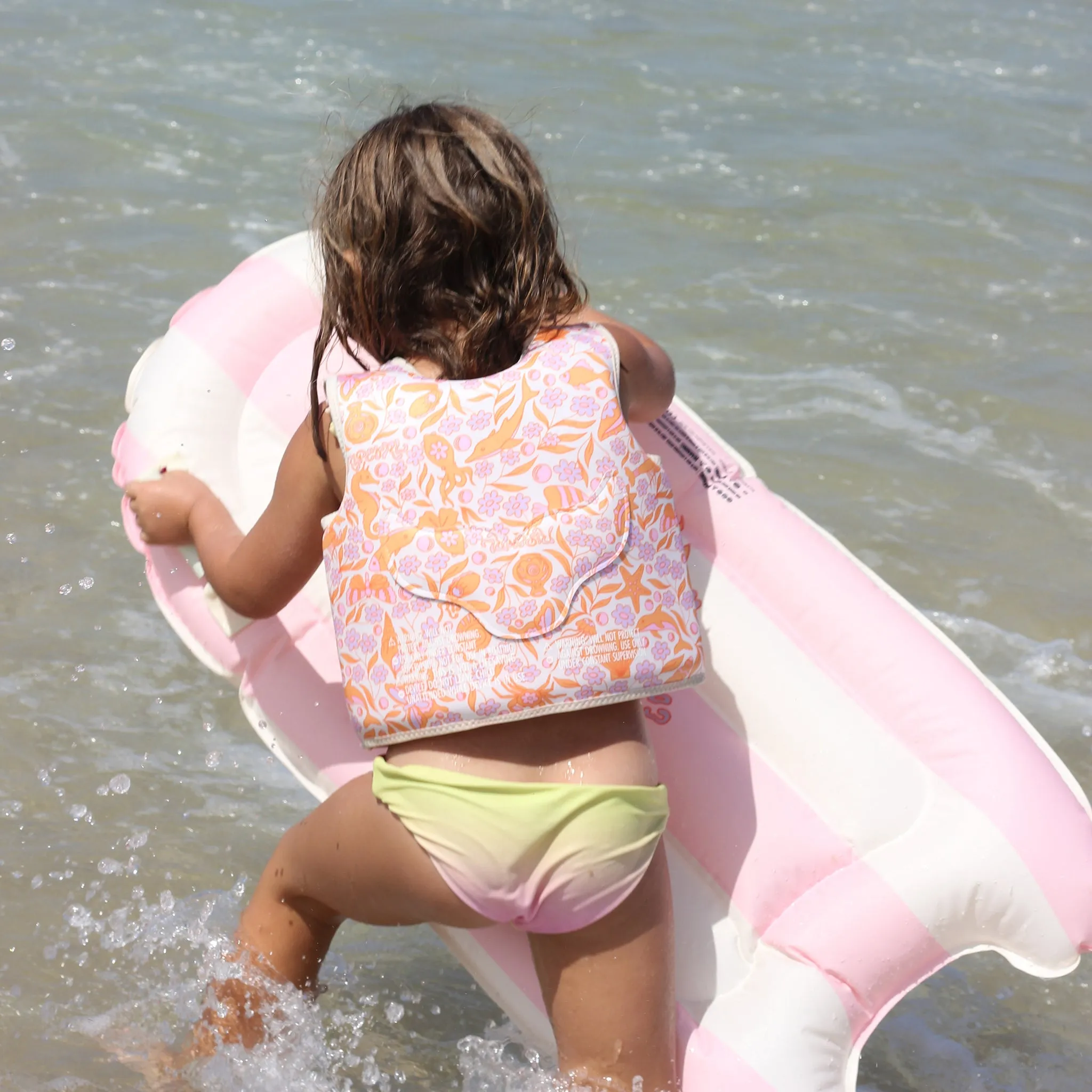 Kids Surf Mat | Dolphin Surf Co Pink Stripe Sunnylife