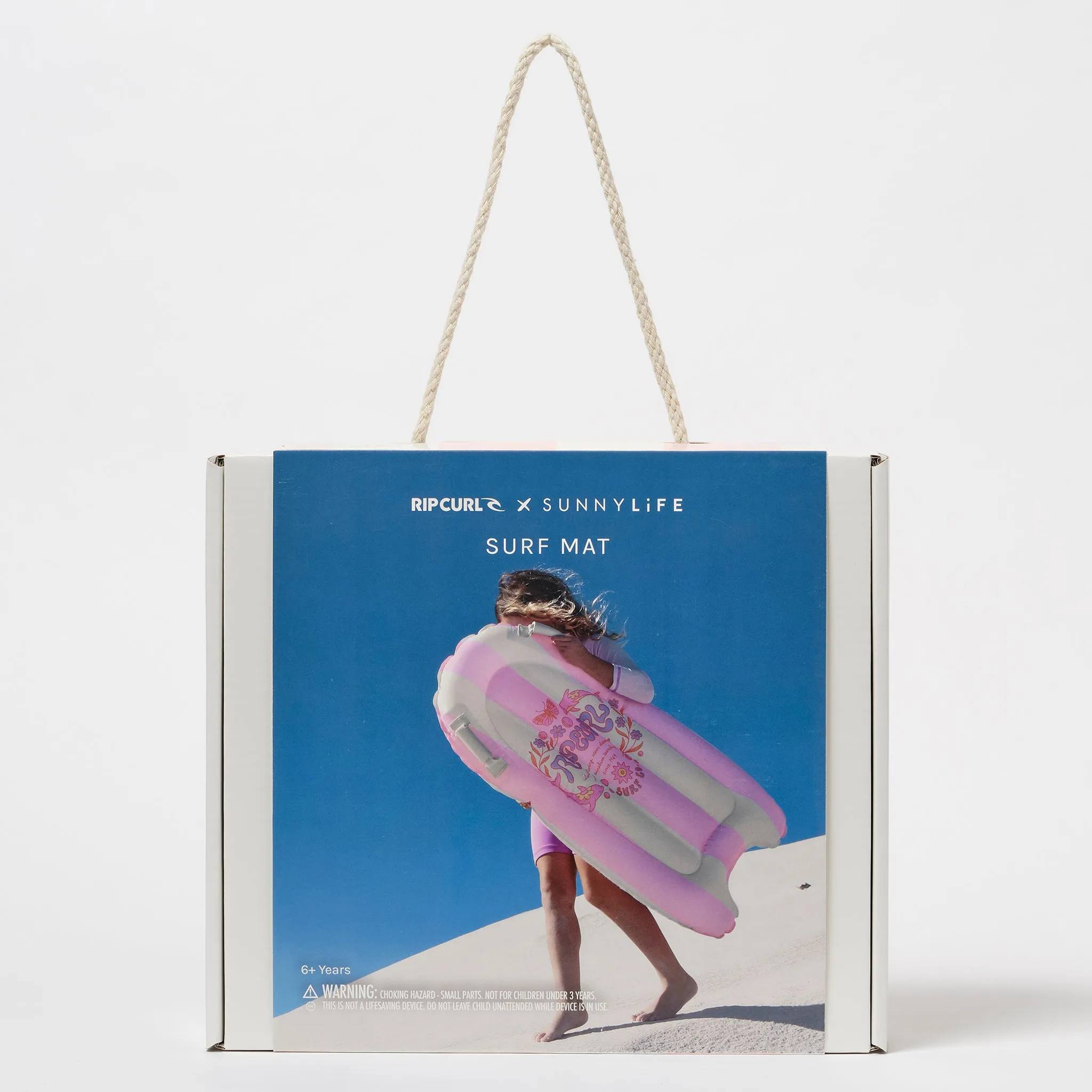 Kids Surf Mat | Dolphin Surf Co Pink Stripe Sunnylife